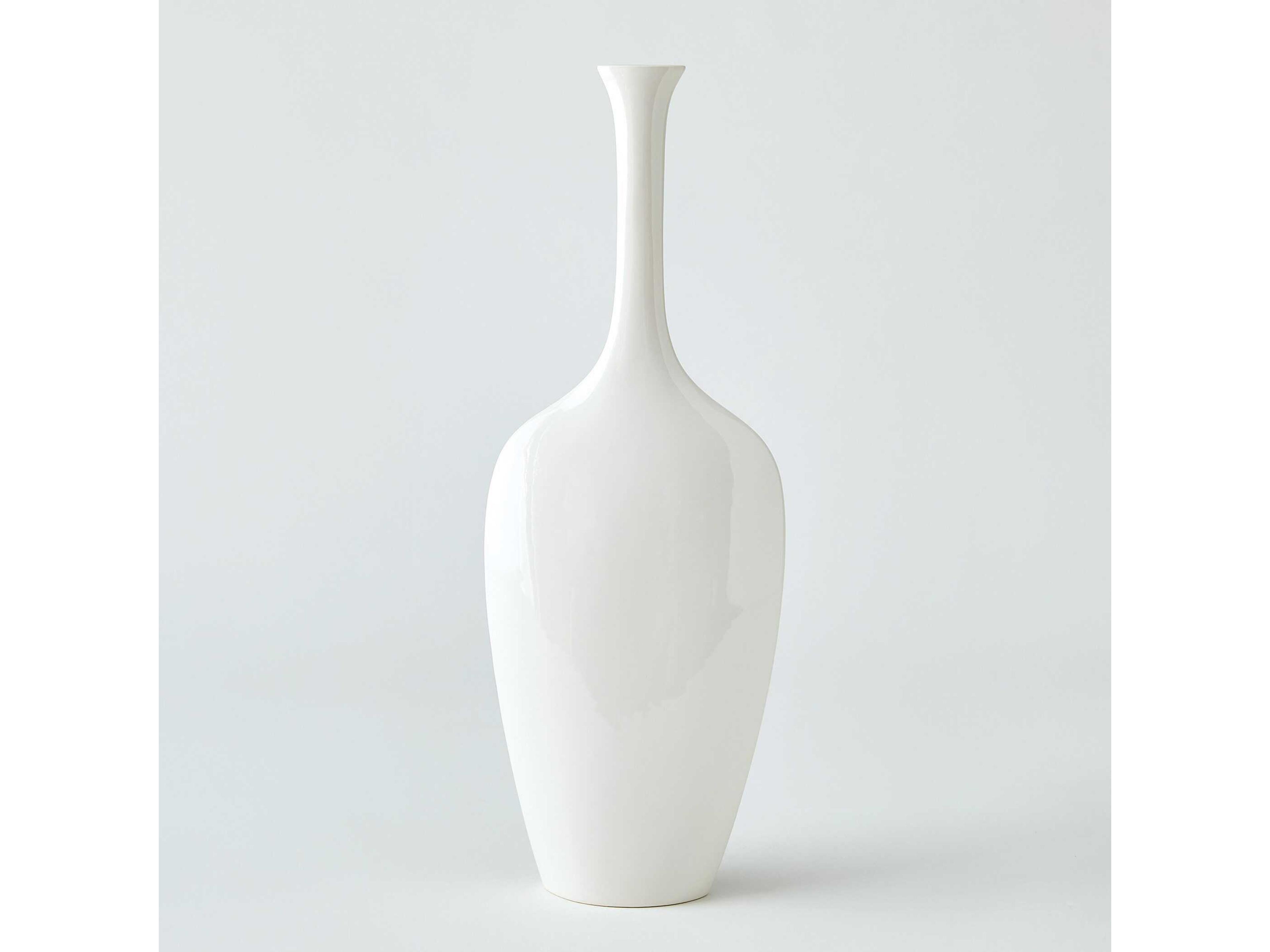 Global Views Silhouette Slim White Vase