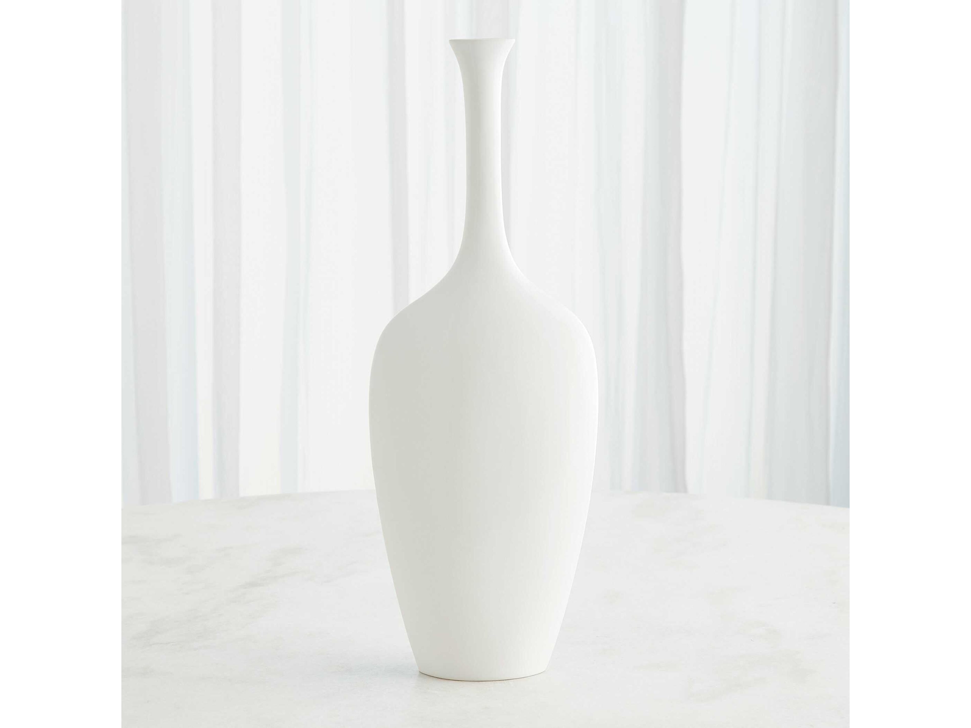 Global Views Silhouette Slim White Vase