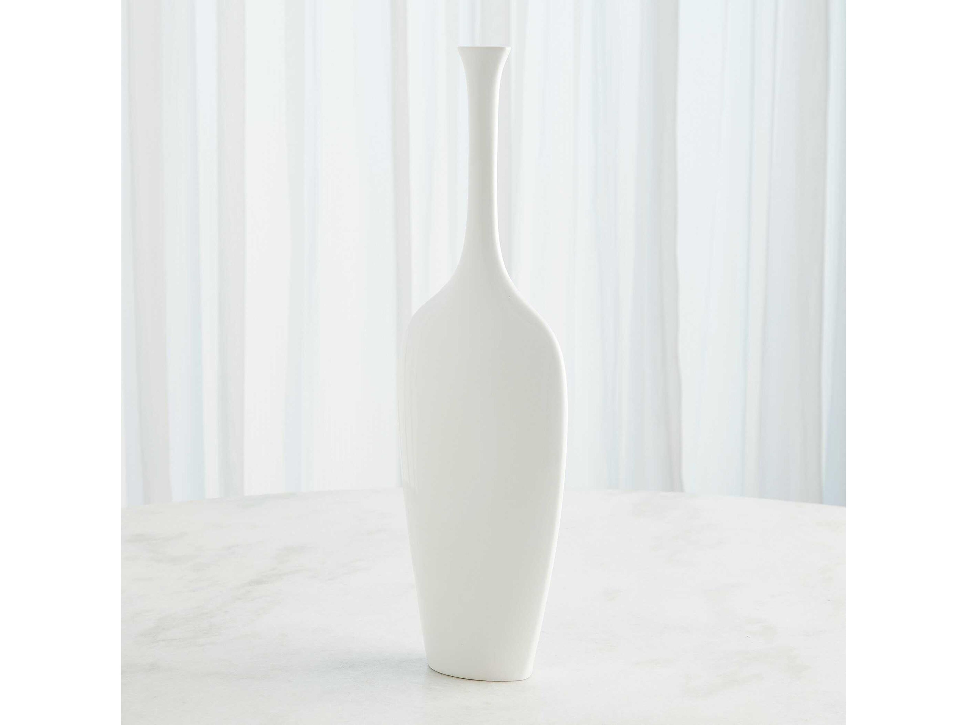 Global Views Silhouette Slim White Vase