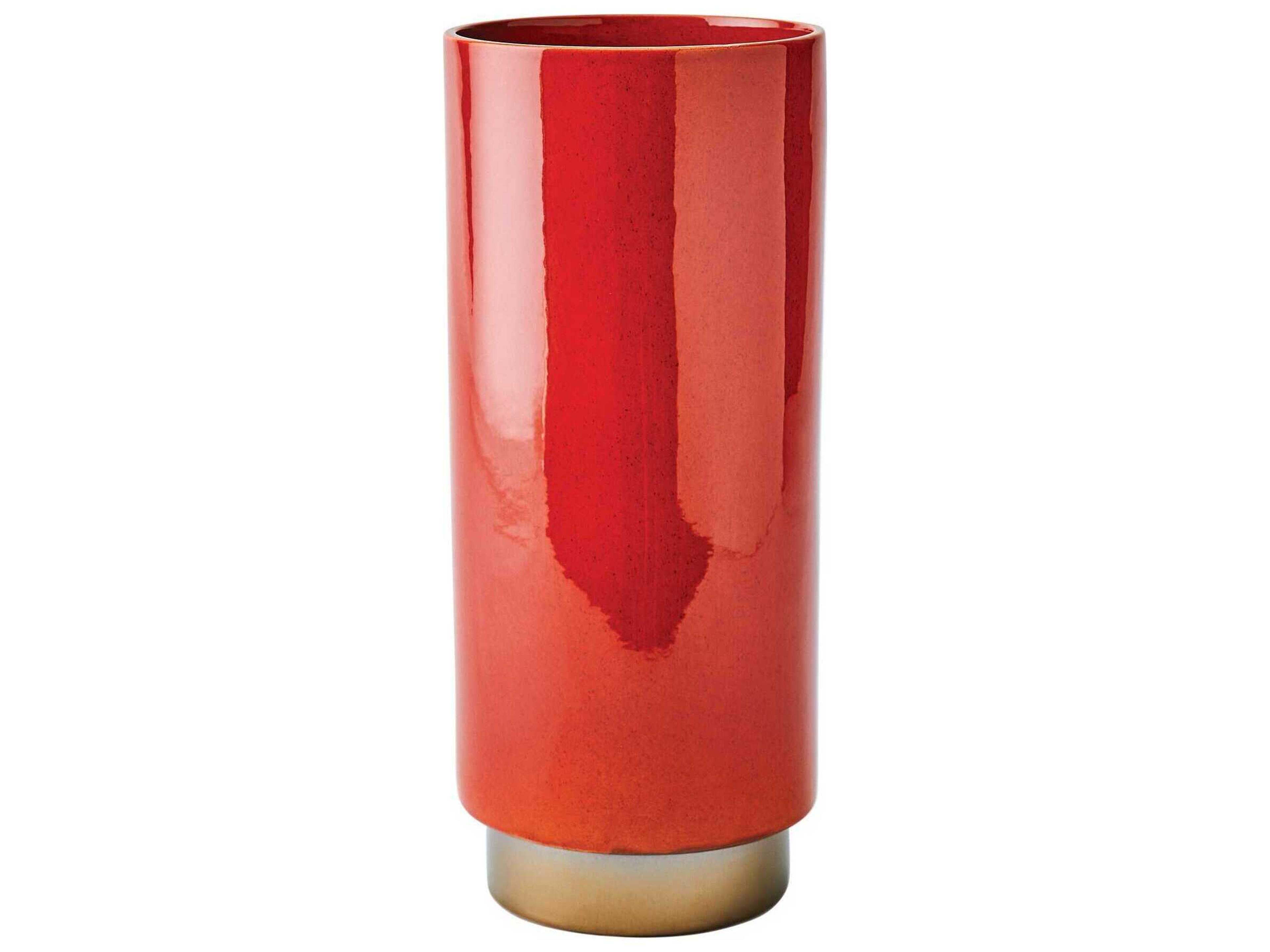 Global Views Rolo Red Bronze Vase