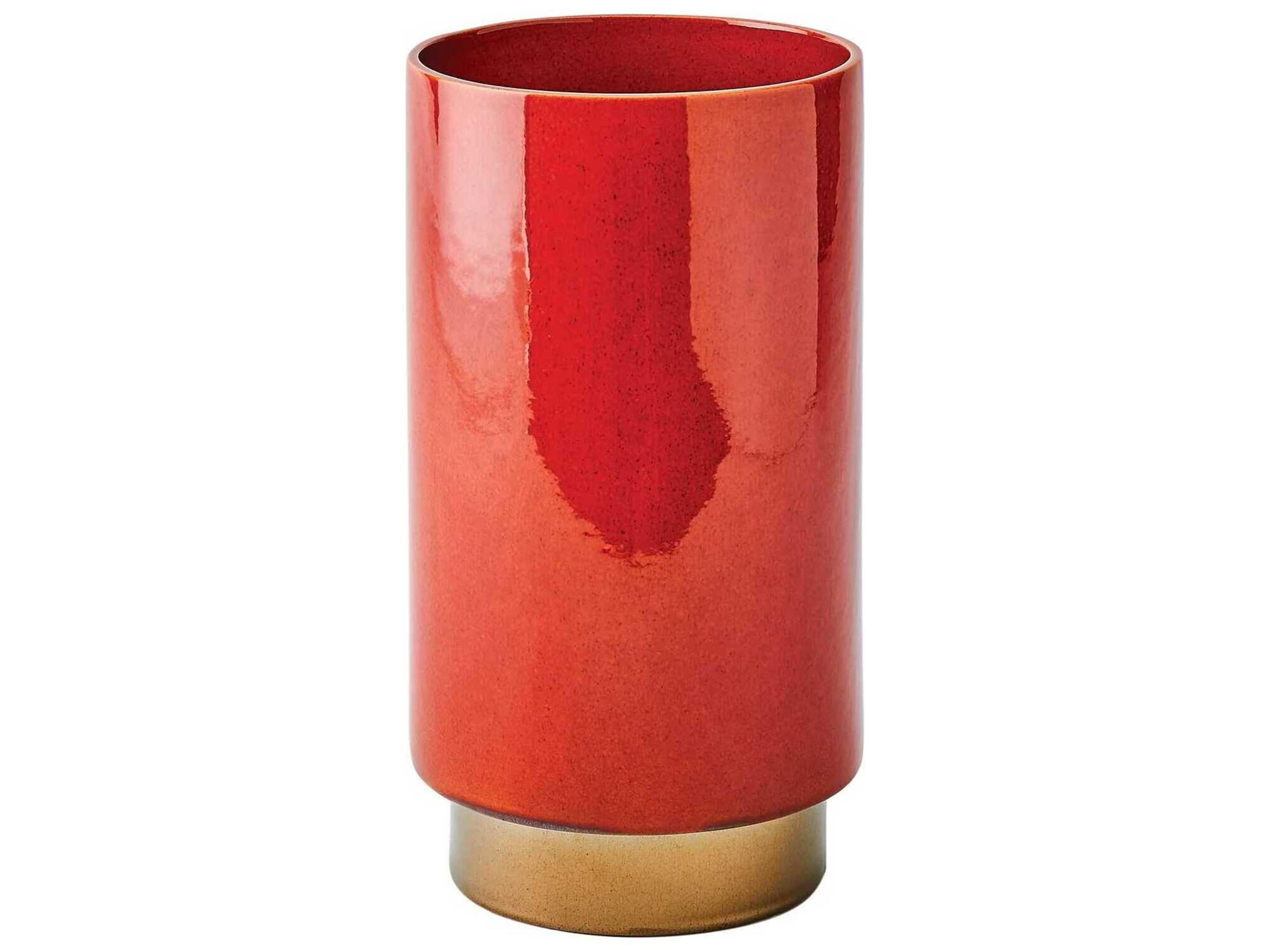 Global Views Rolo Red Bronze Vase