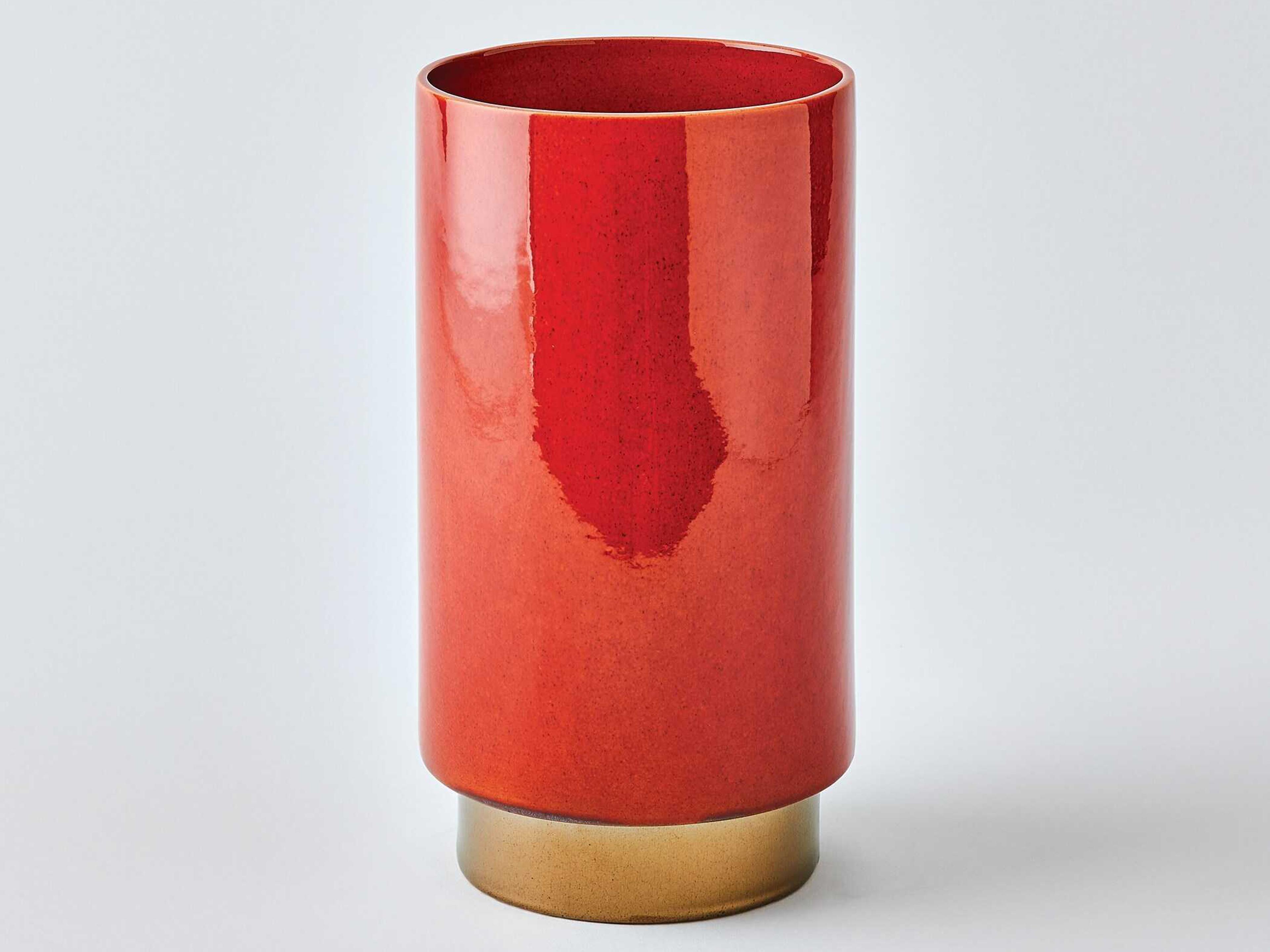 Global Views Rolo Red Bronze Vase