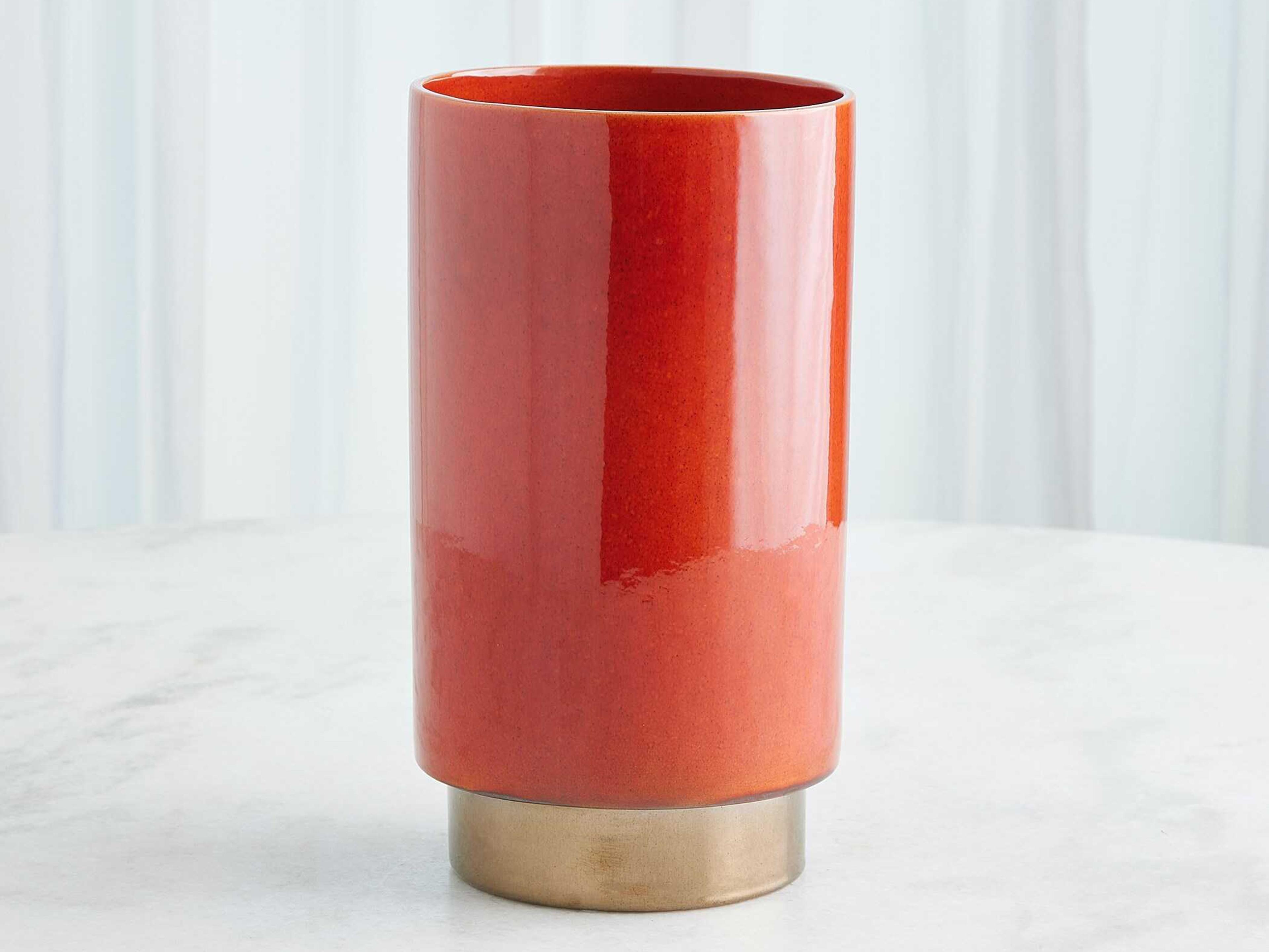 Global Views Rolo Red Bronze Vase