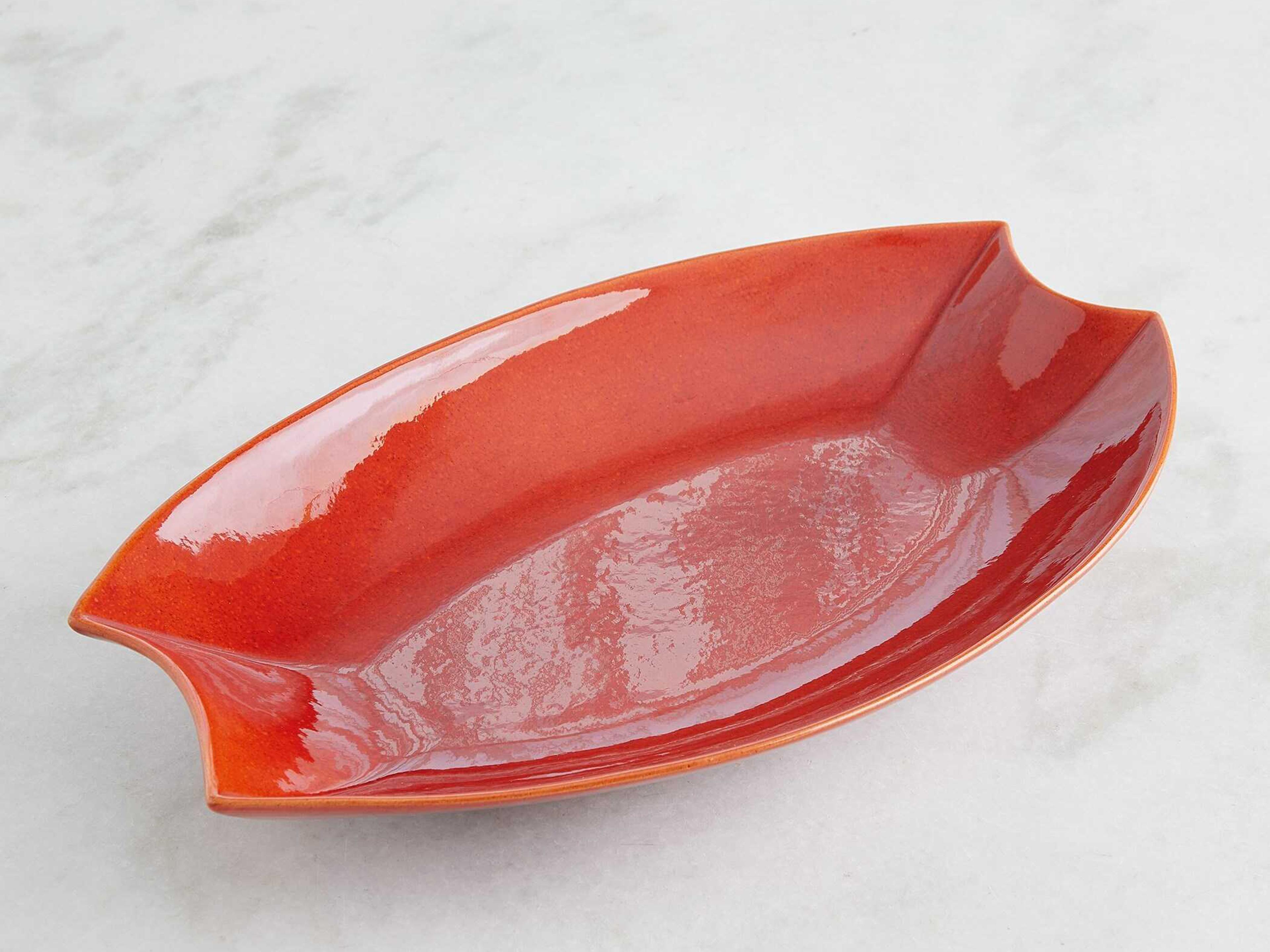 Global Views Red Rolo Platter