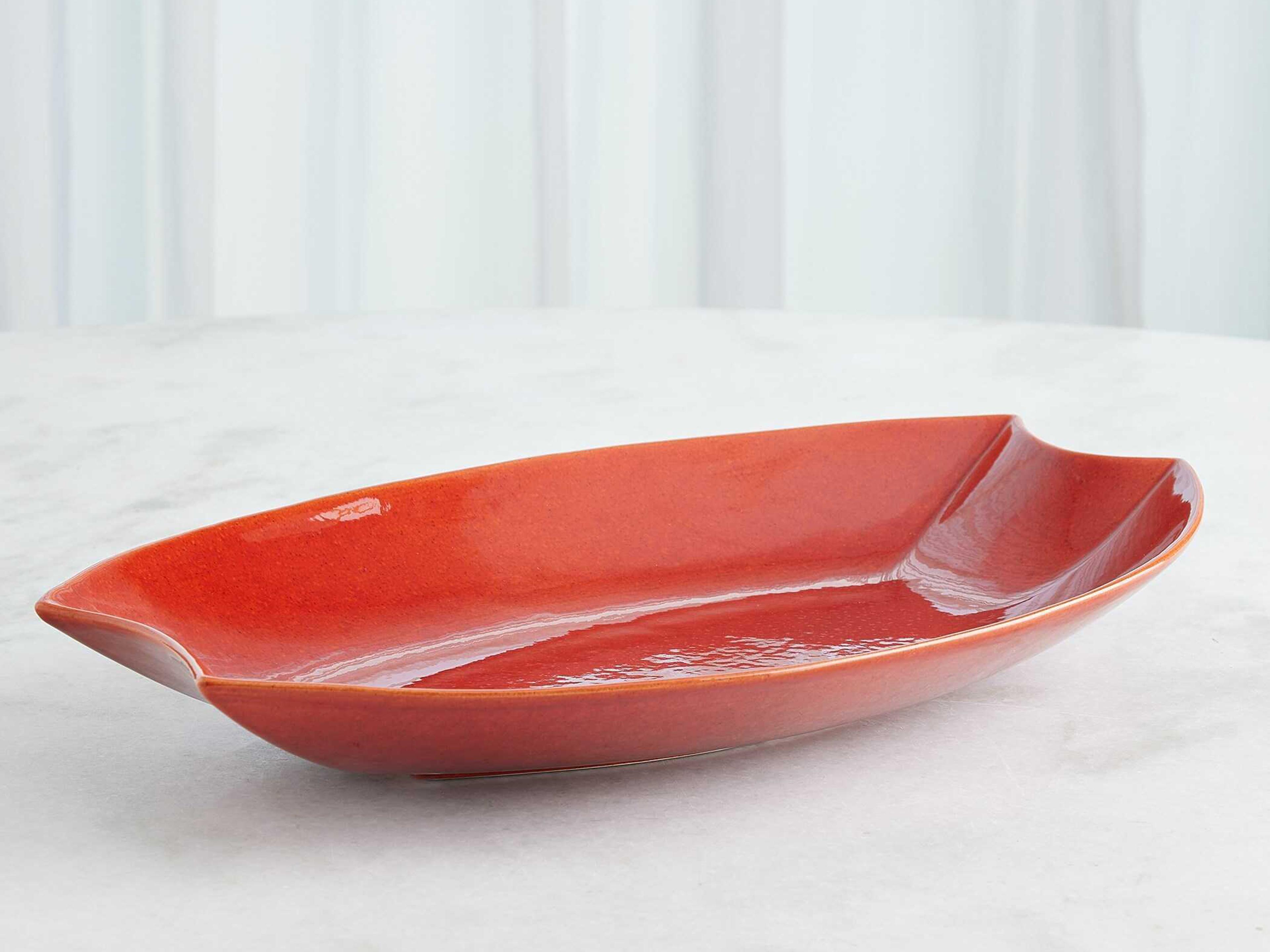 Global Views Red Rolo Platter