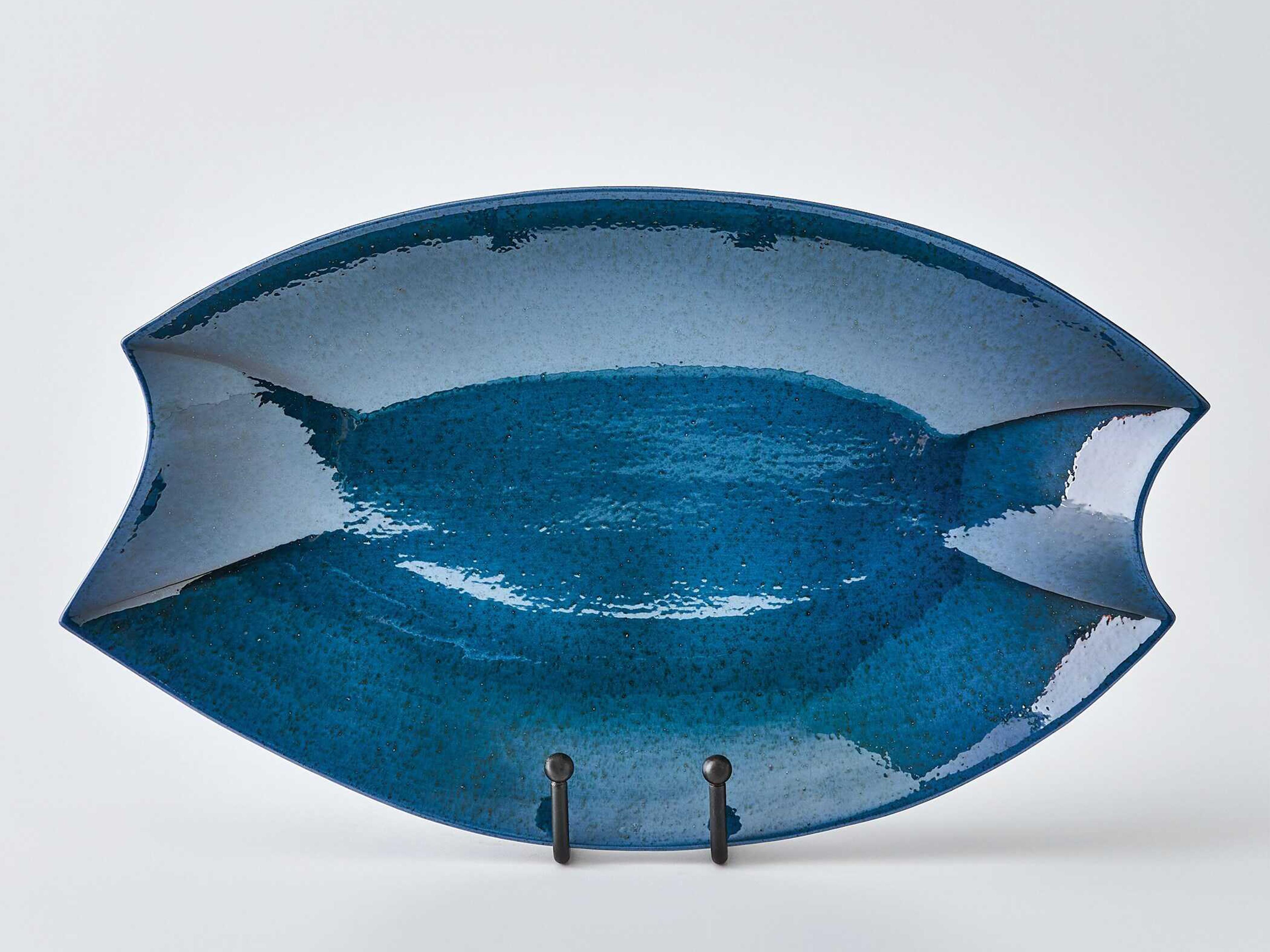 Global Views Dark Blue Rolo Platter