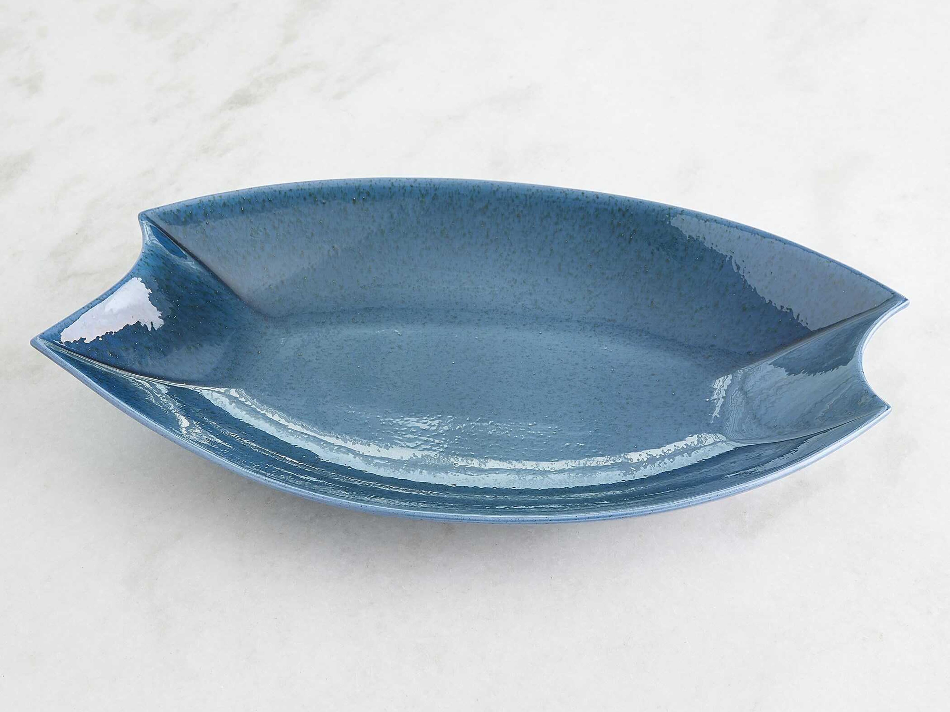 Global Views Dark Blue Rolo Platter