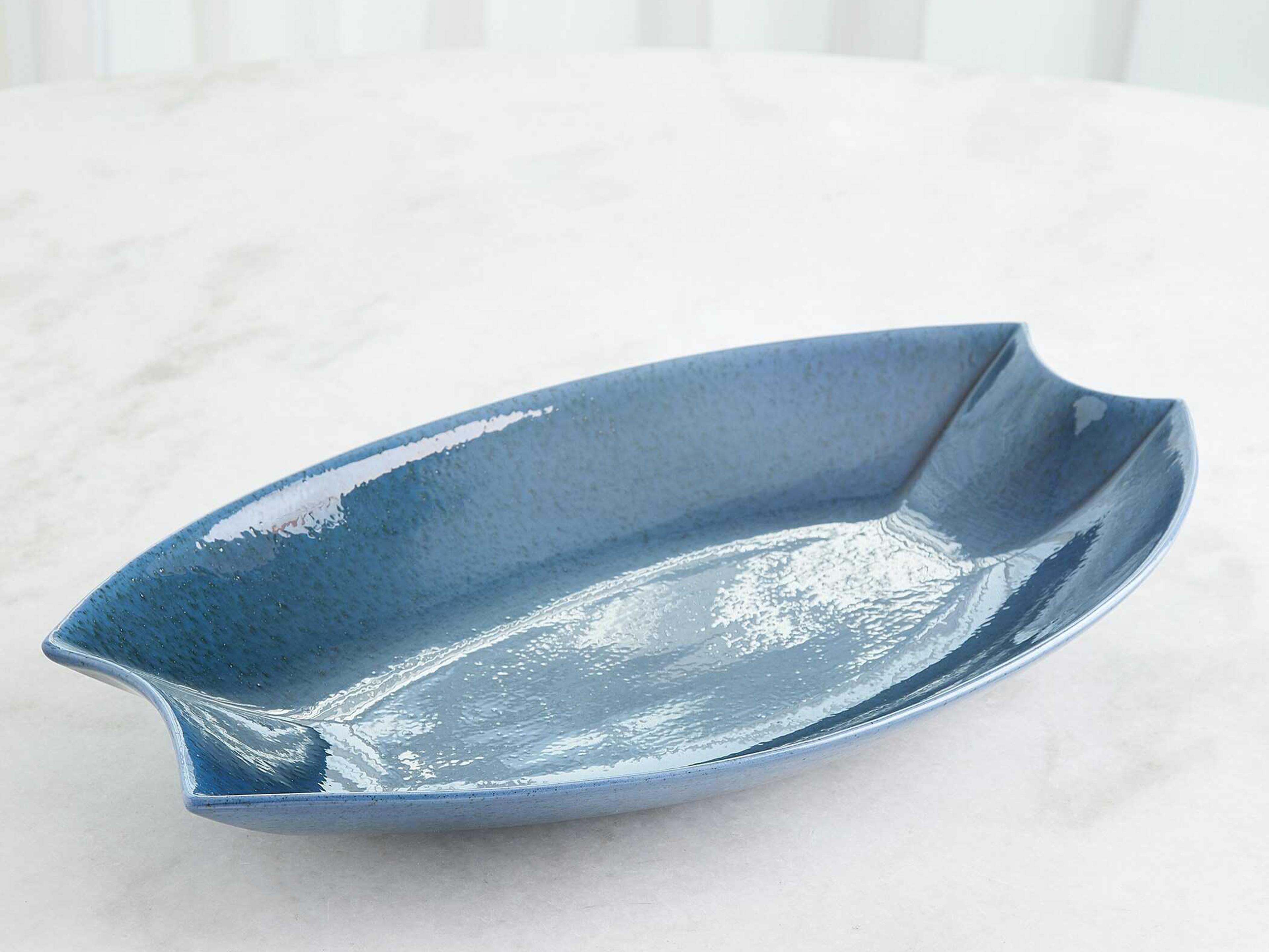 Global Views Dark Blue Rolo Platter