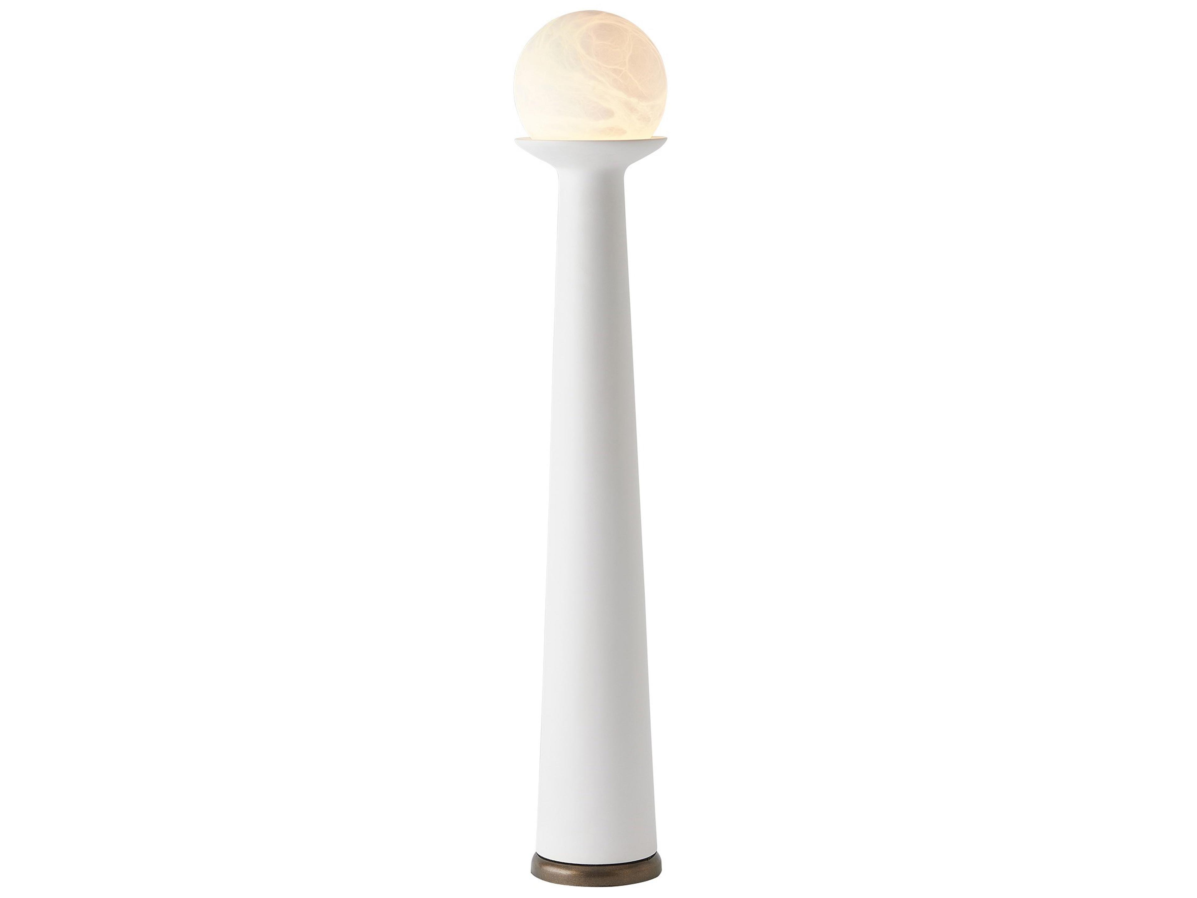 Alabaster Bulb White Buffet Lamp