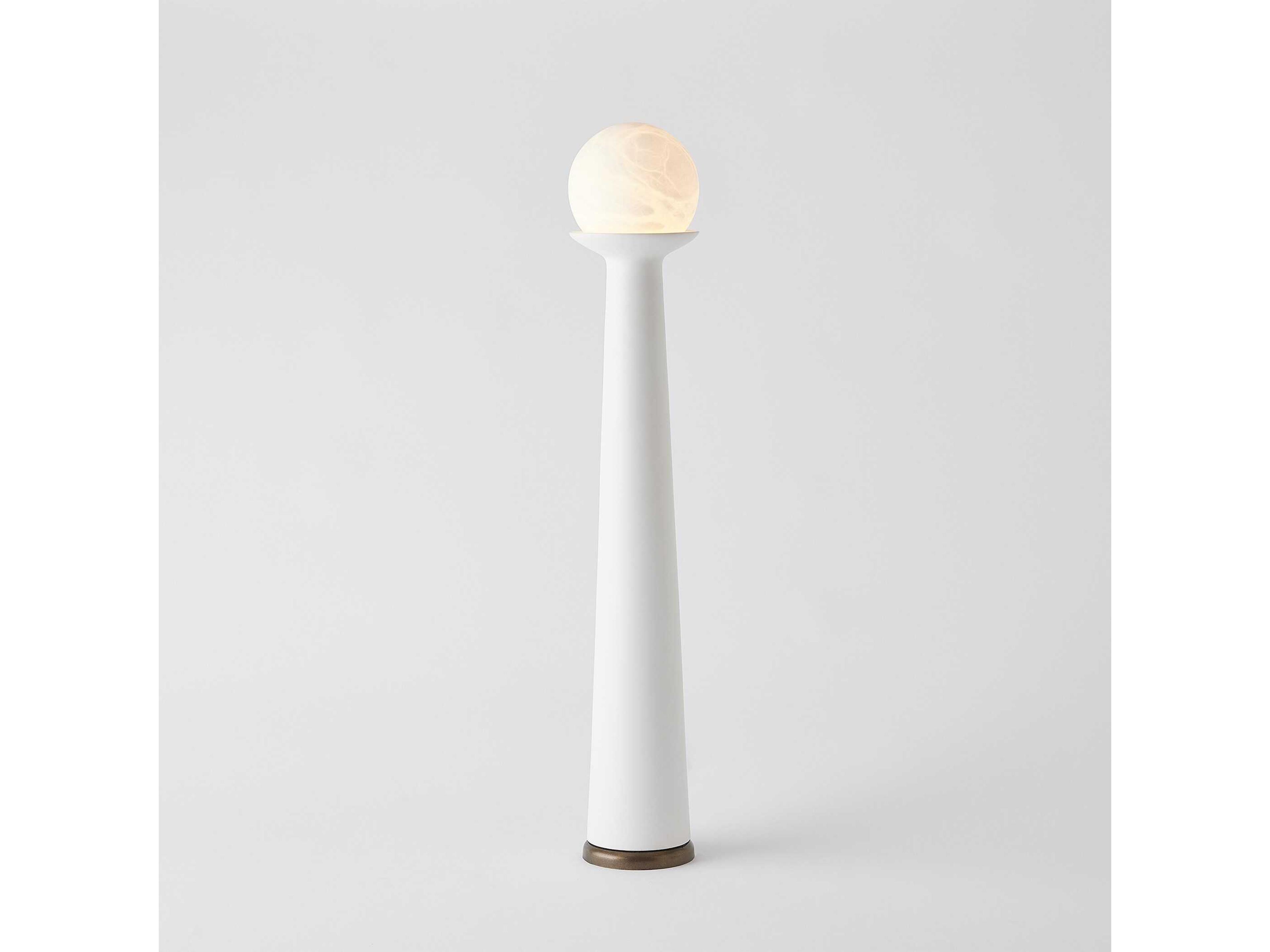 Global Views Alabaster Bulb White Buffet Lamp