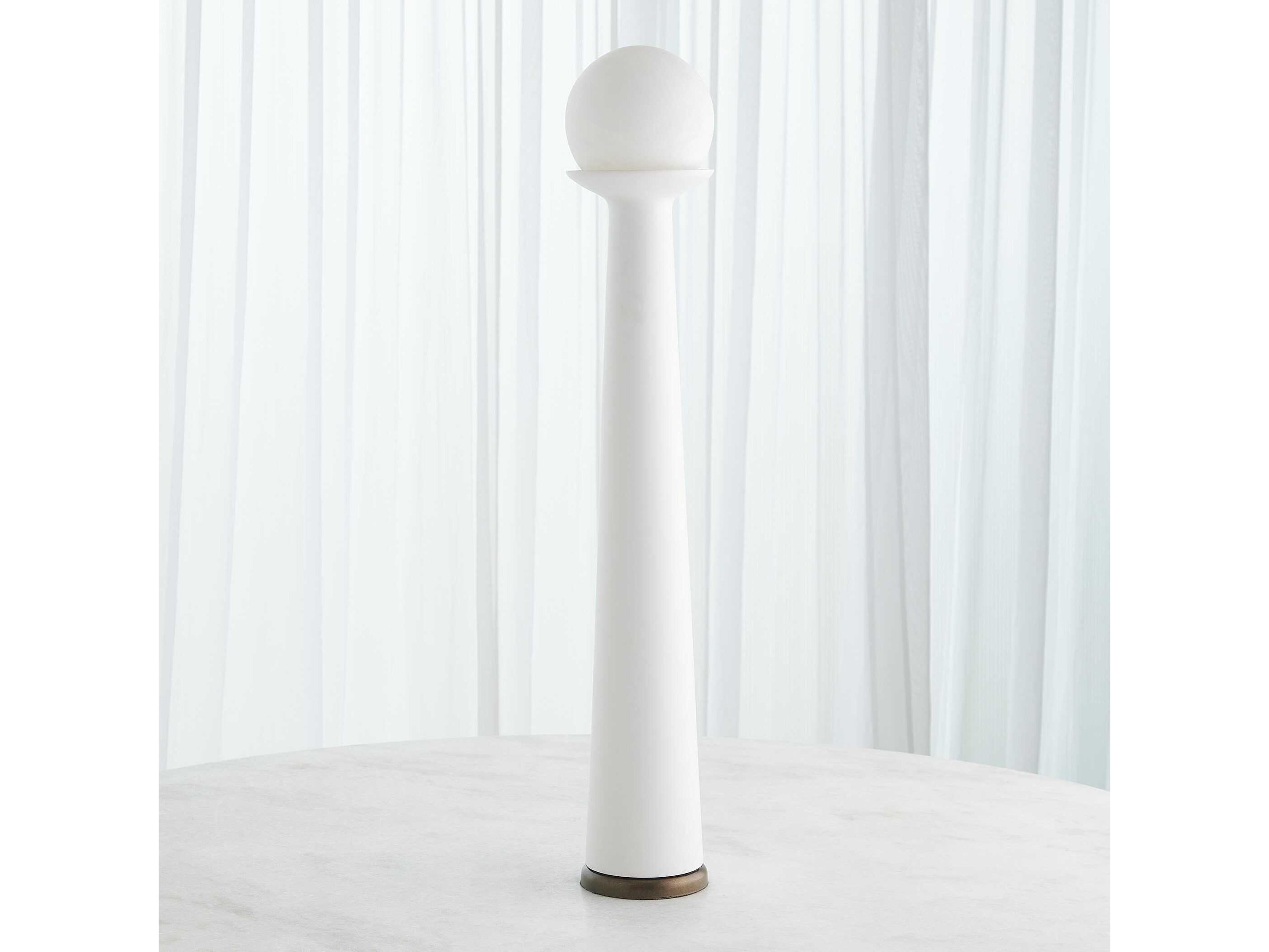 Global Views Alabaster Bulb White Buffet Lamp