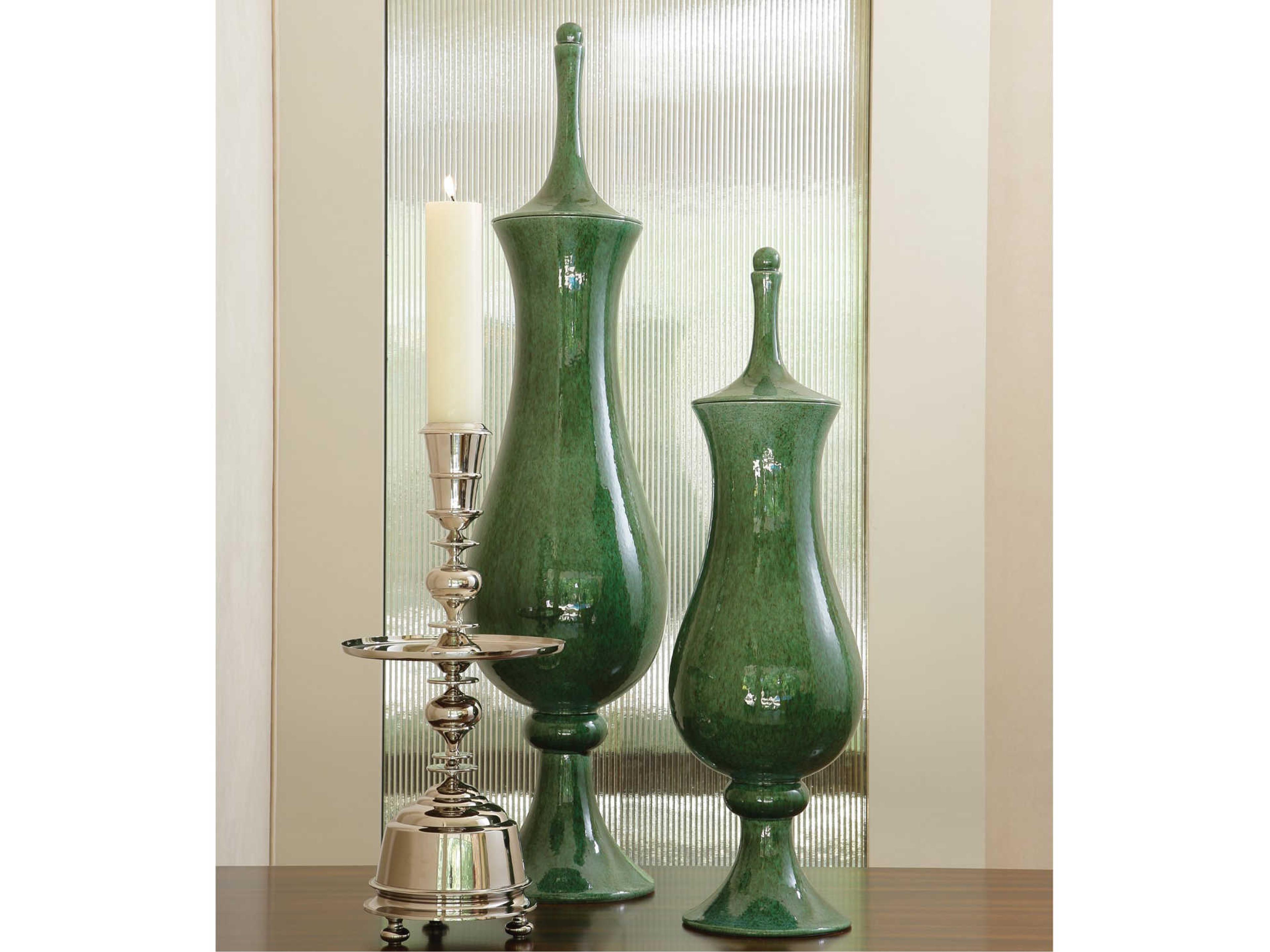 Global Views Large Emerald Tower Jar