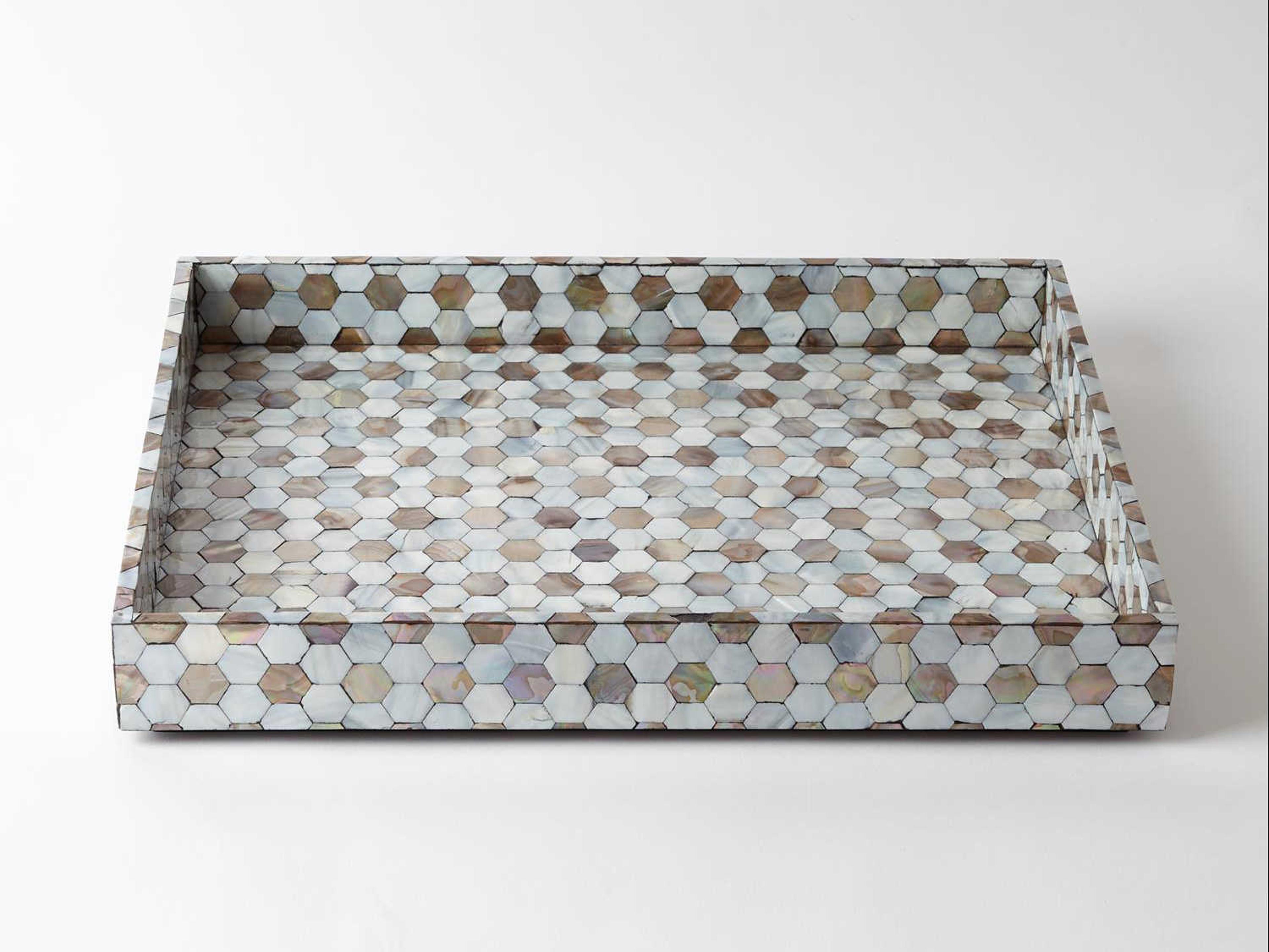 Global Views Mother Of Pearl Small Serving Tray