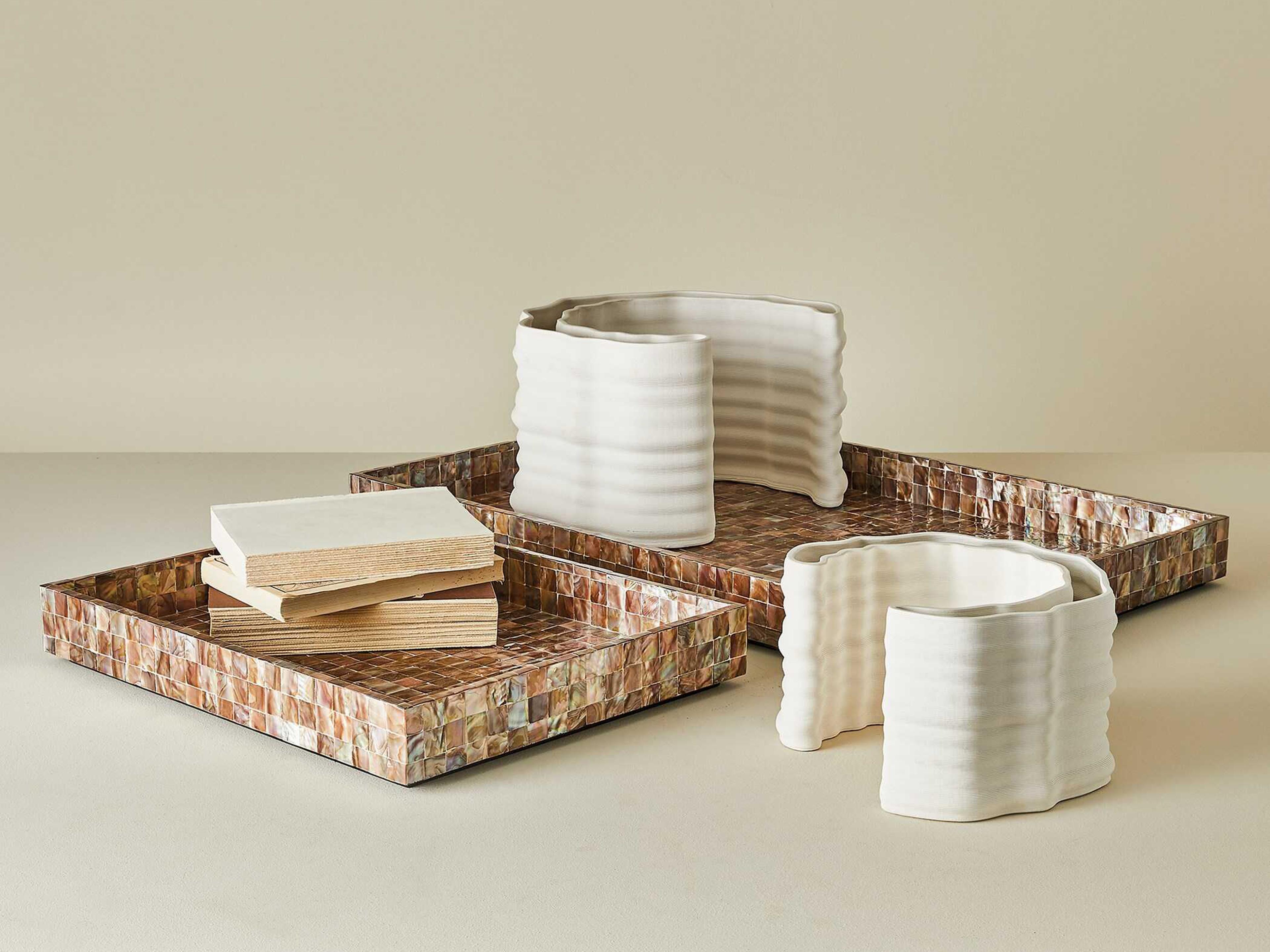 Global Views Sunset Mother of Pearl Tray