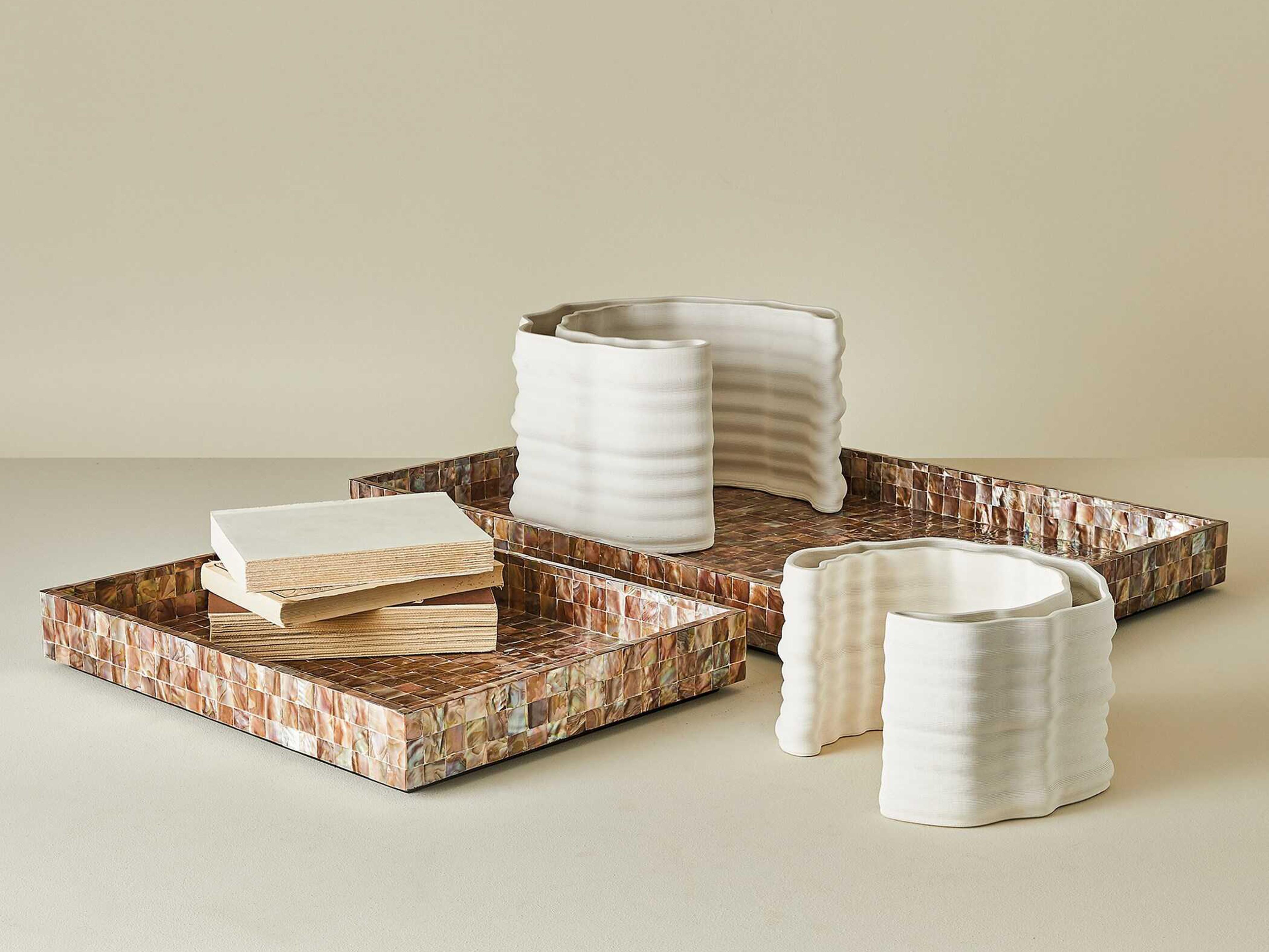 Global Views Sunset Mother of Pearl Tray