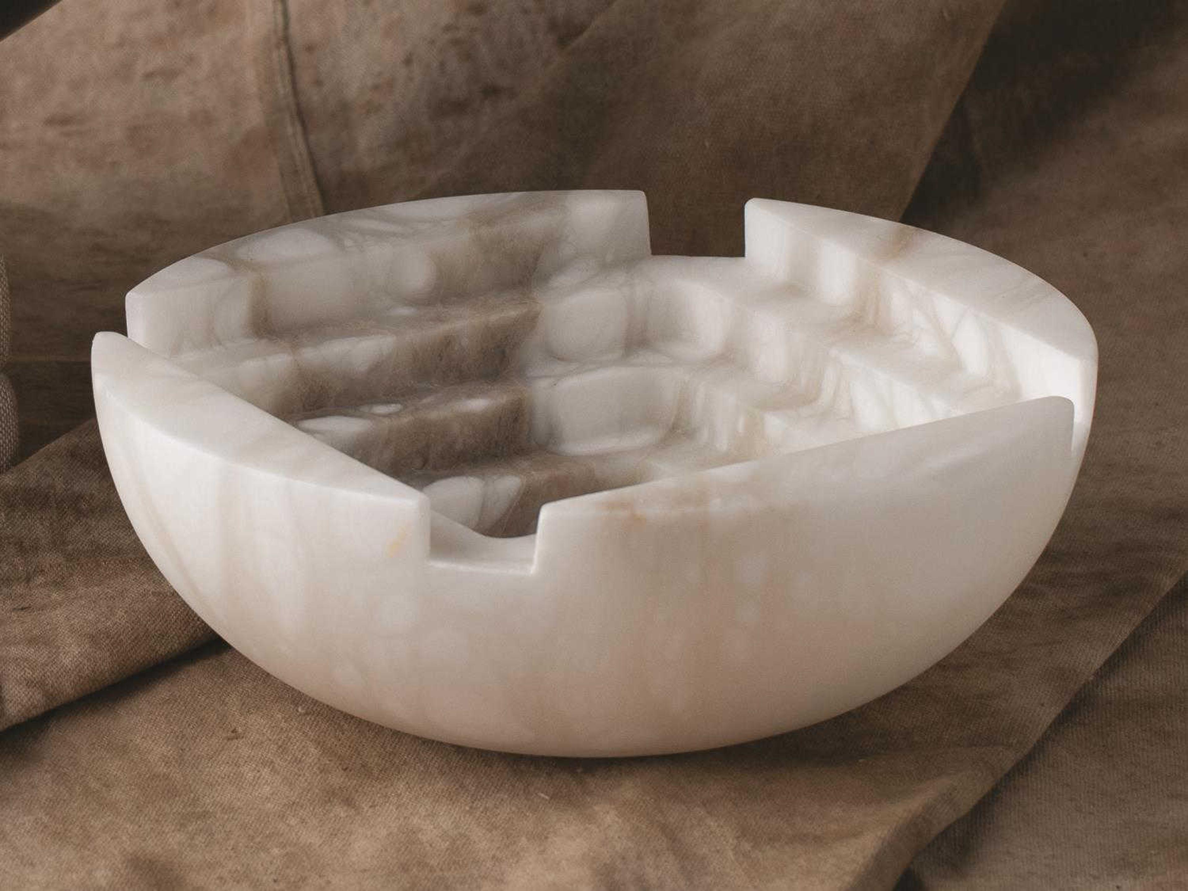 Global Views Alabaster Decorative Bowl