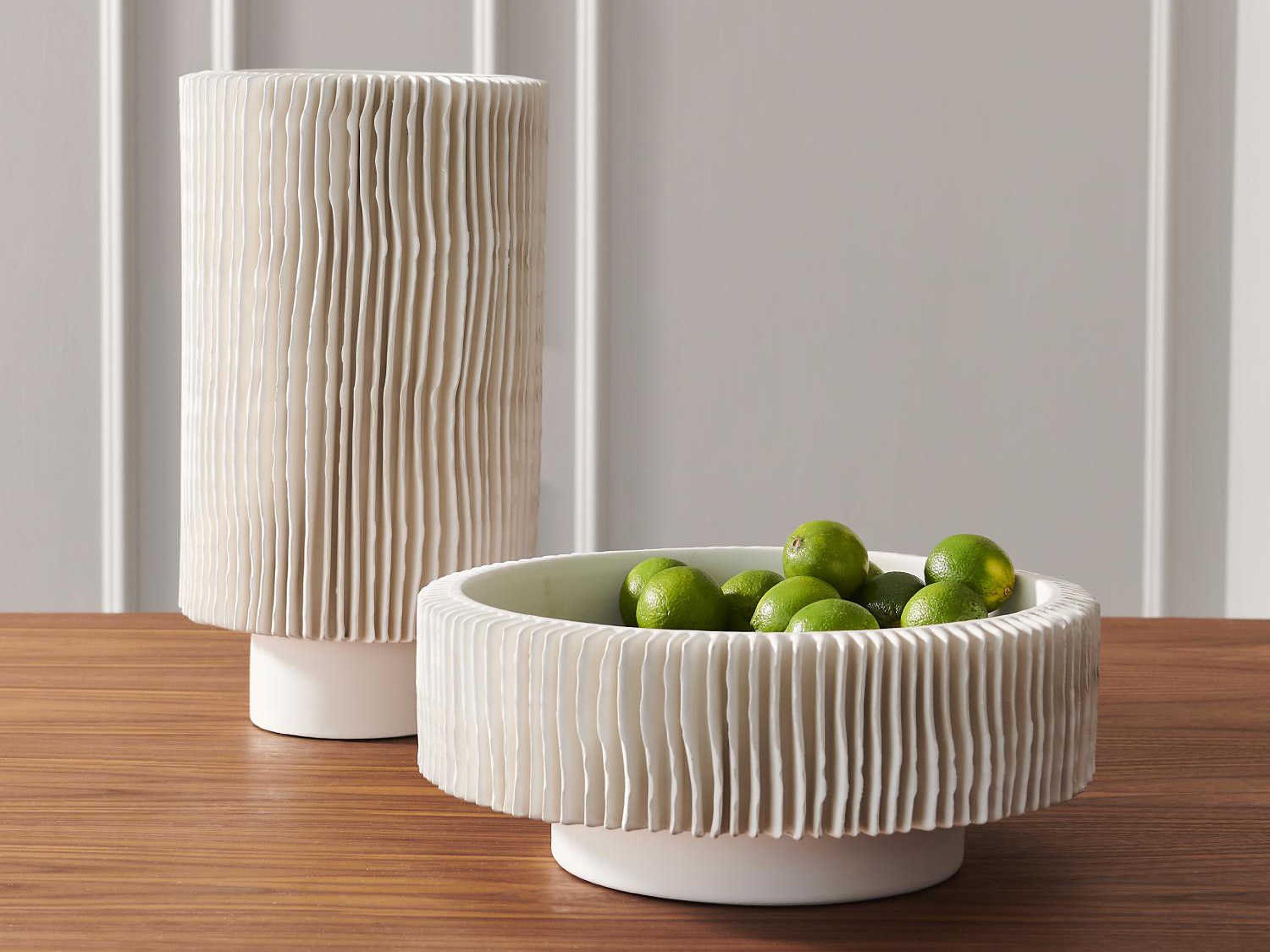 Global Views Raditor Matte White Tall Vase