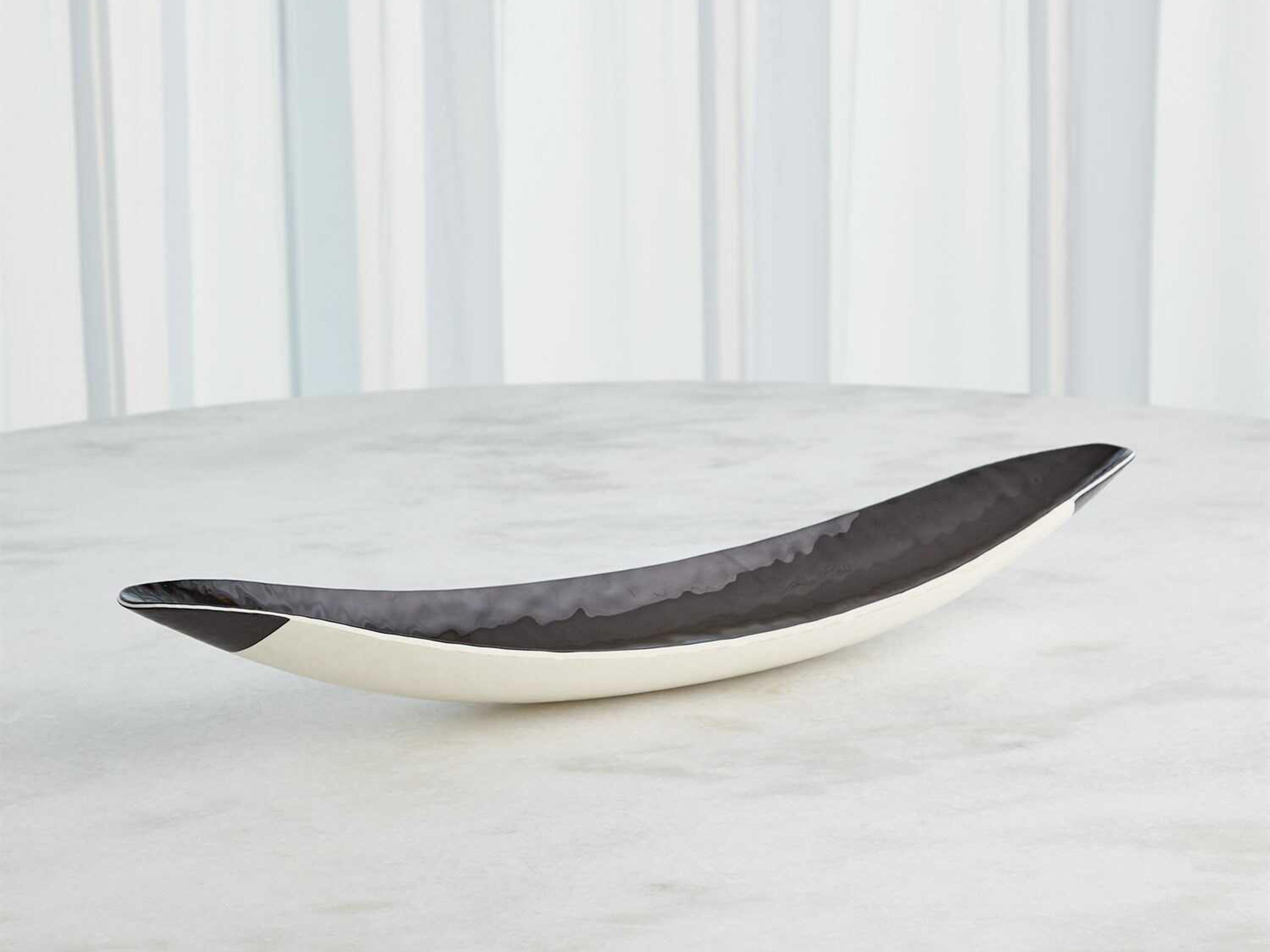 Global Views Ebony / Ivory Gondola Bowl