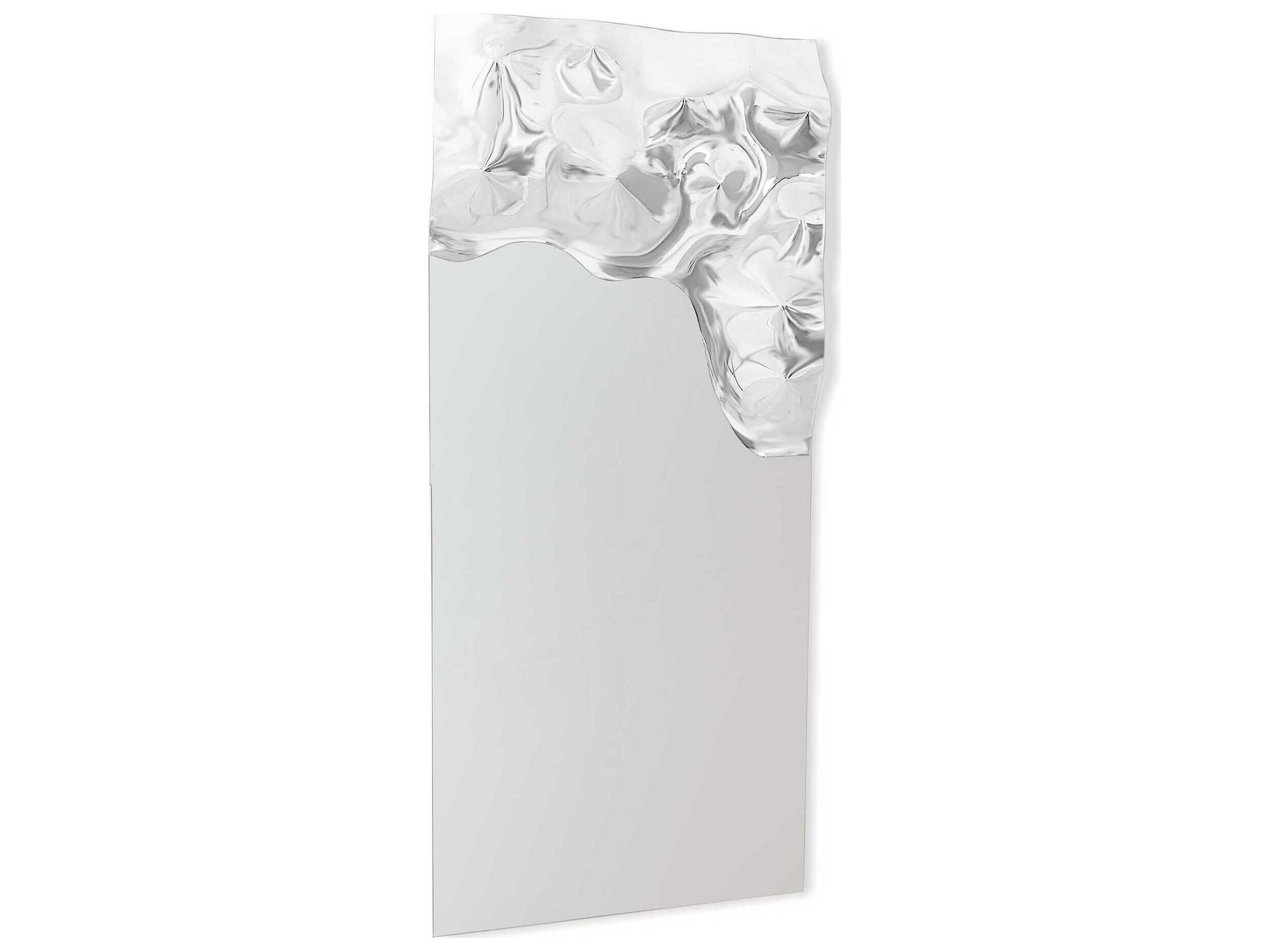 Asymmetrical Ripple Clear Rectangular Wall Mirror