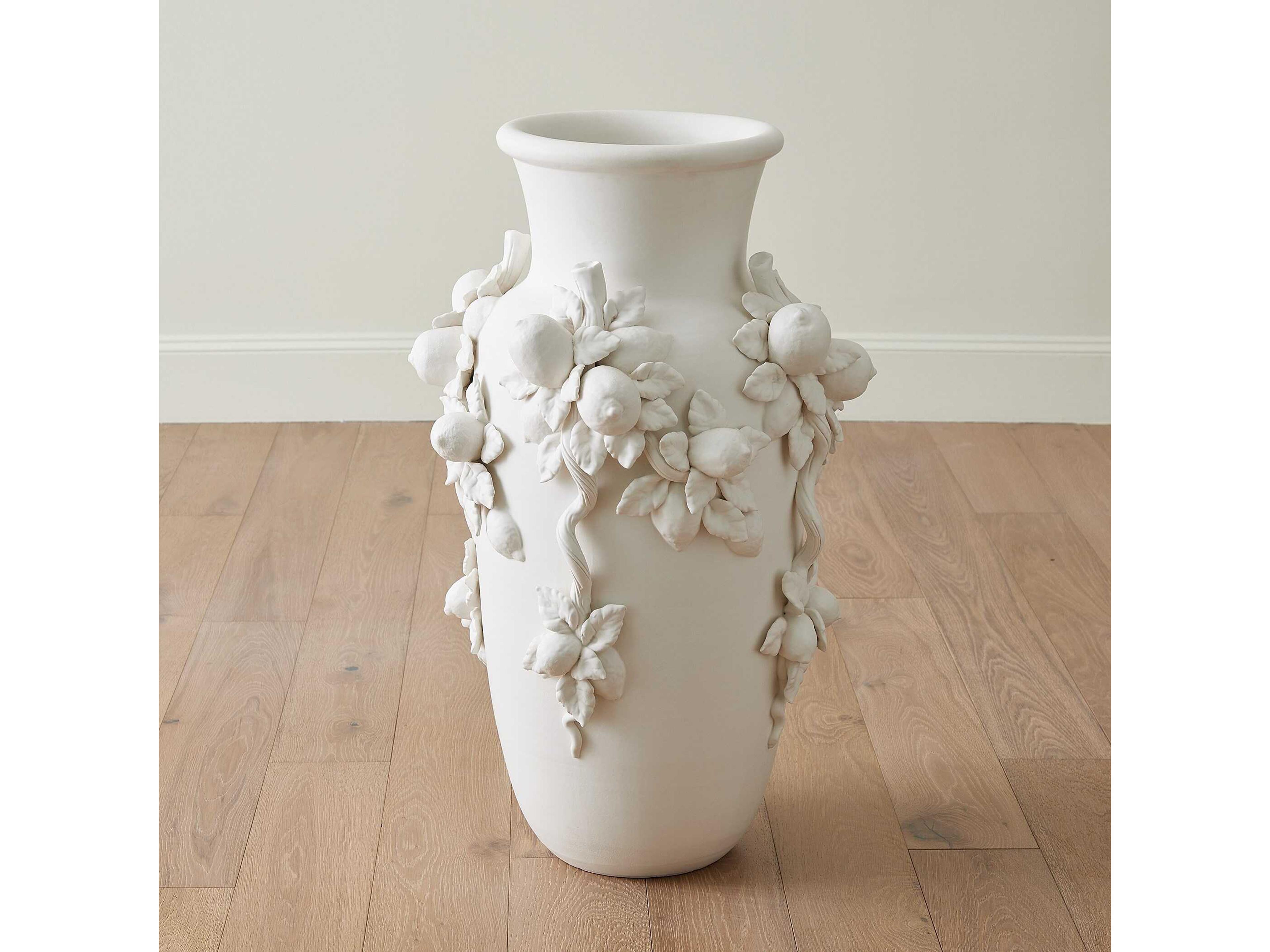 Global Views Matte White Villa Limone Urn