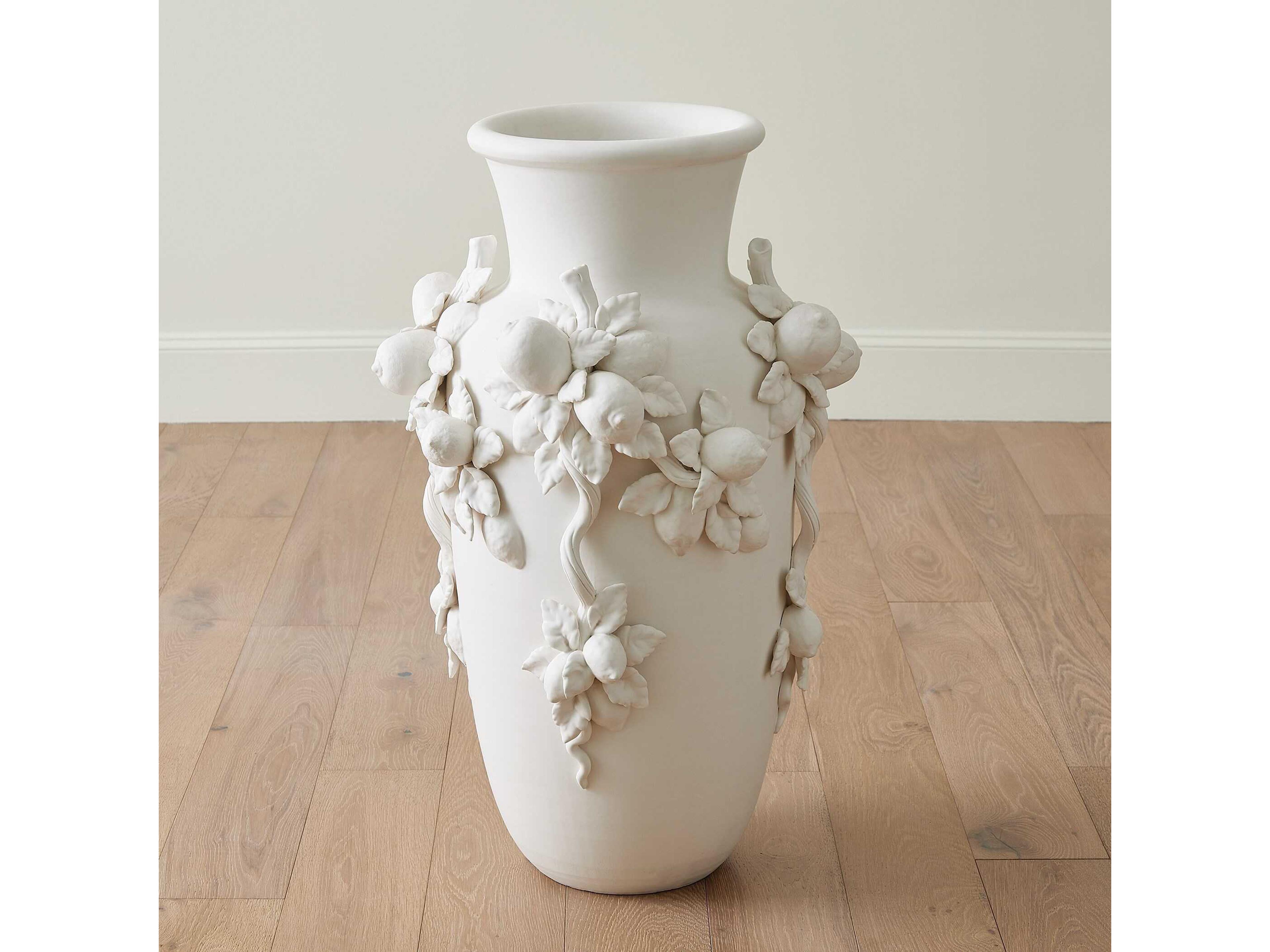 Global Views Matte White Villa Limone Urn