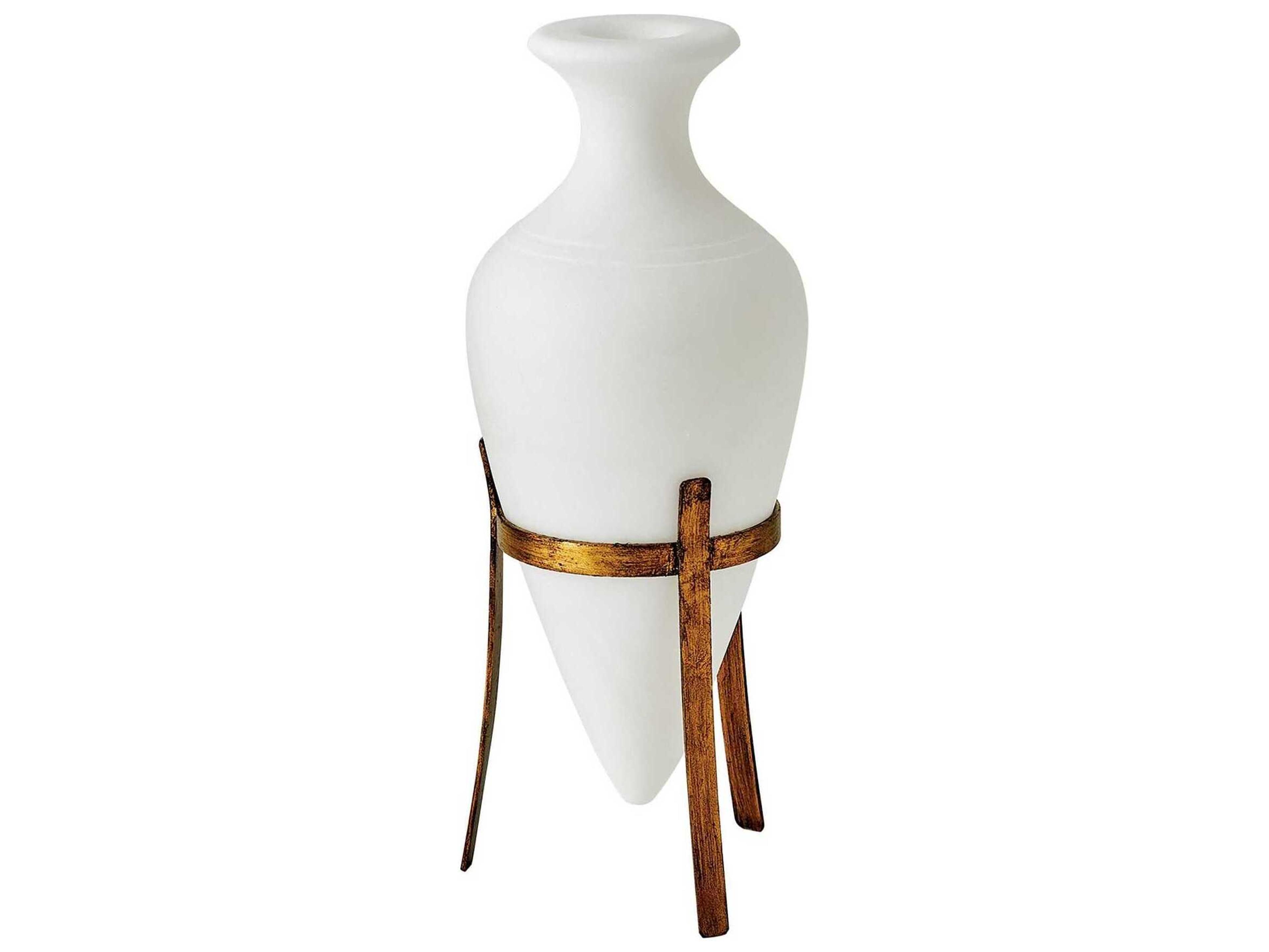 Amphora Alabaster White Vase