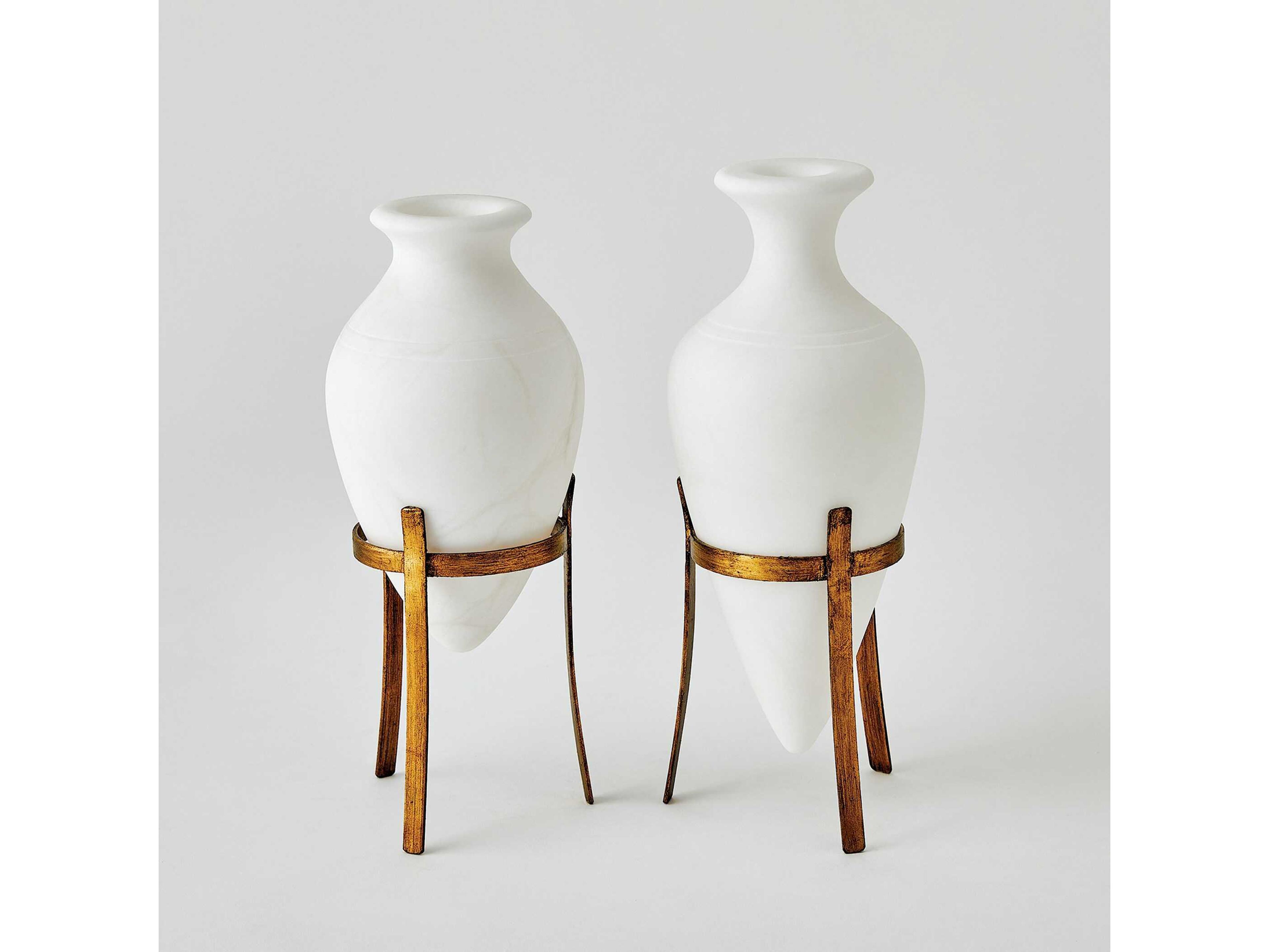 Global Views Amphora Alabaster White Vase