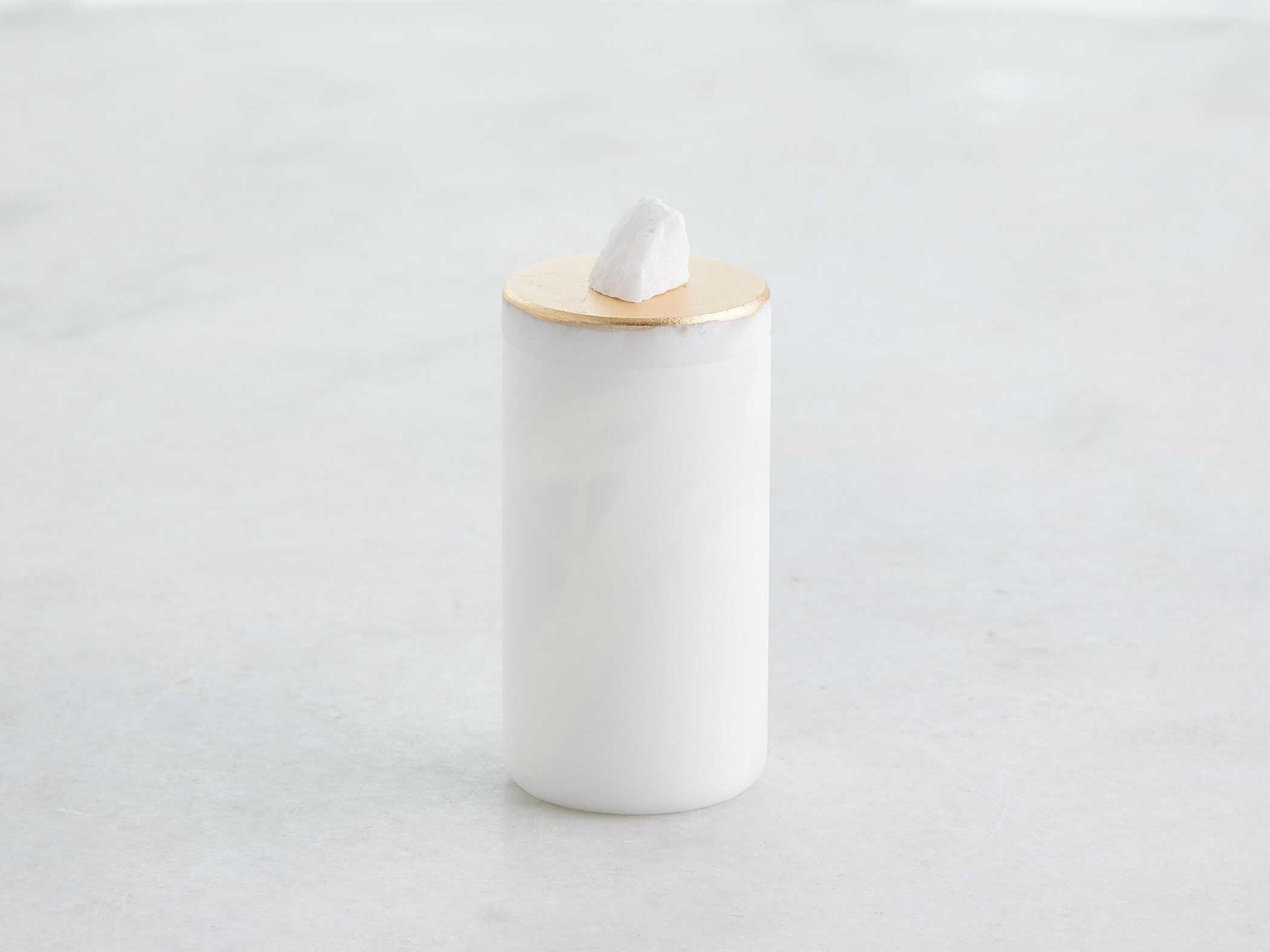 Global Views Quarry White Gold Leaf Jar