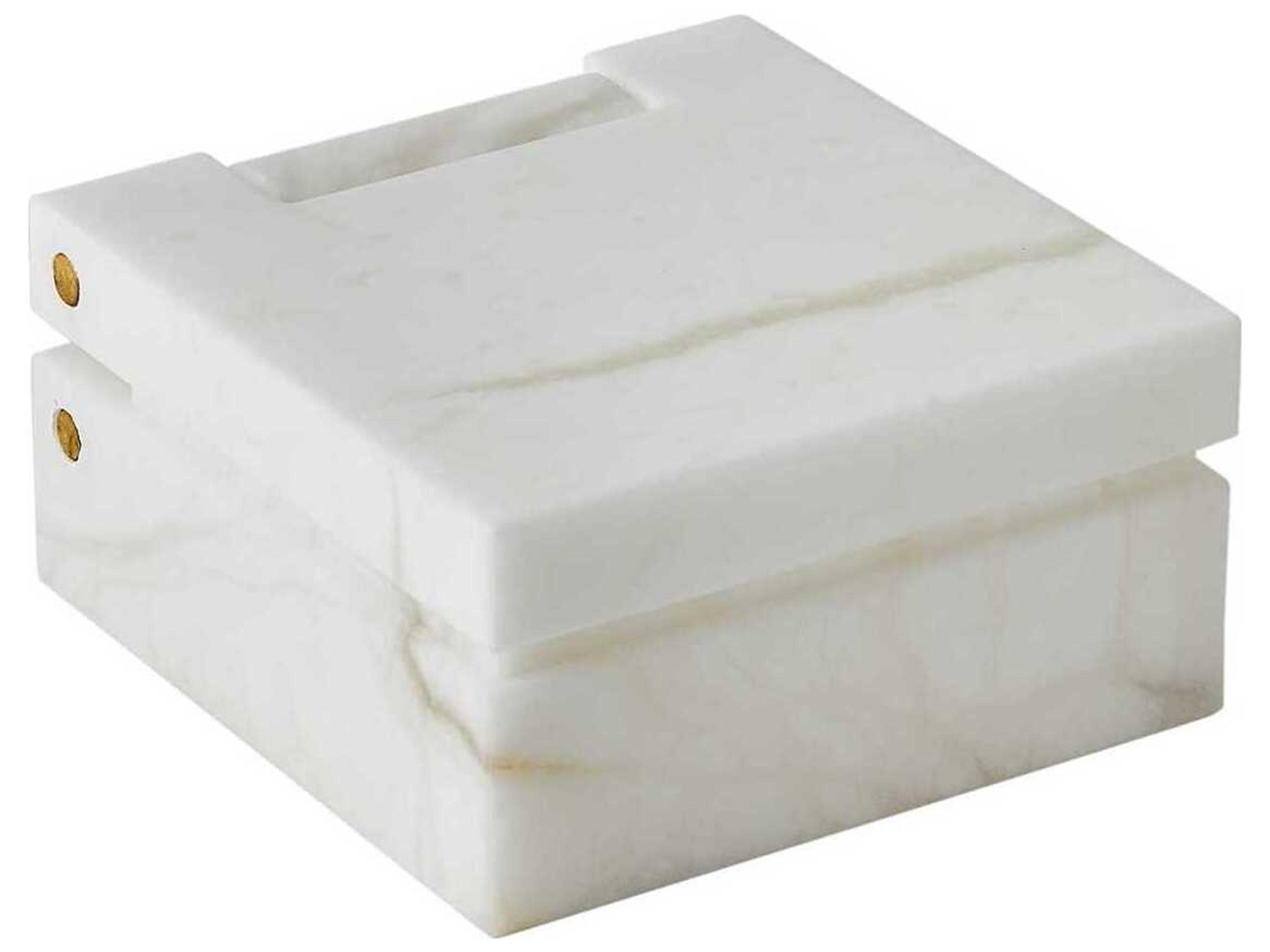 Hinged White Alabaster Box