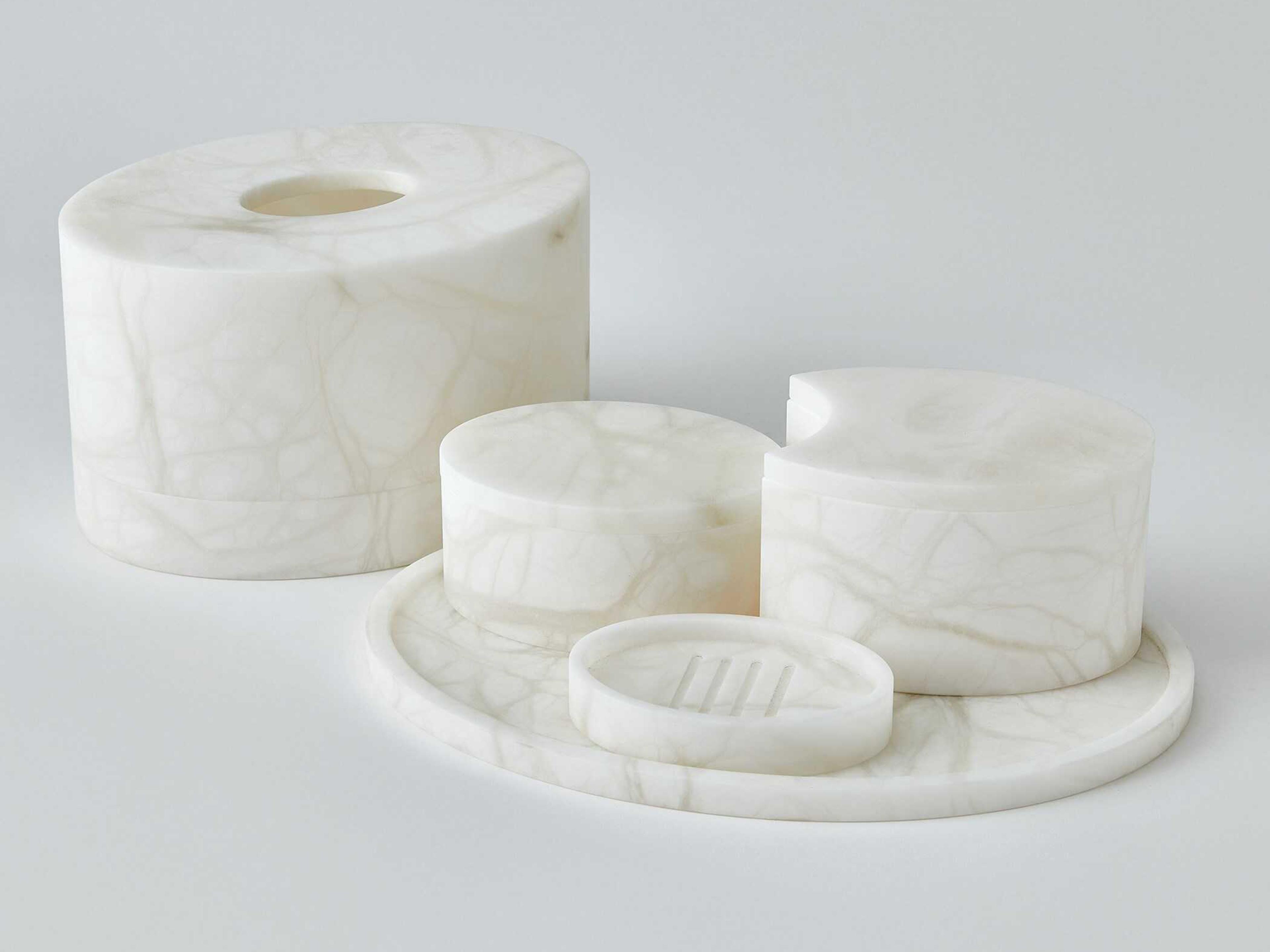 Global Views Alabaster Oval Soap Dish