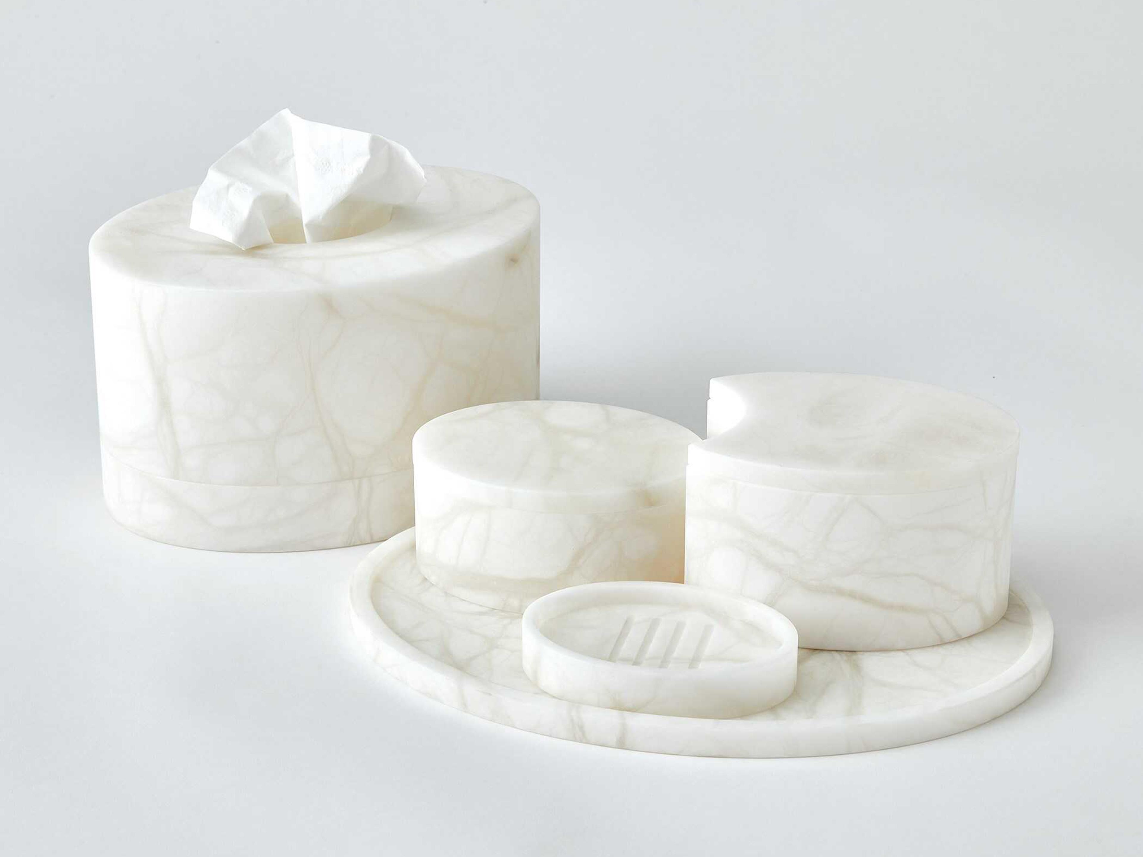 Global Views Alabaster Oval Tray