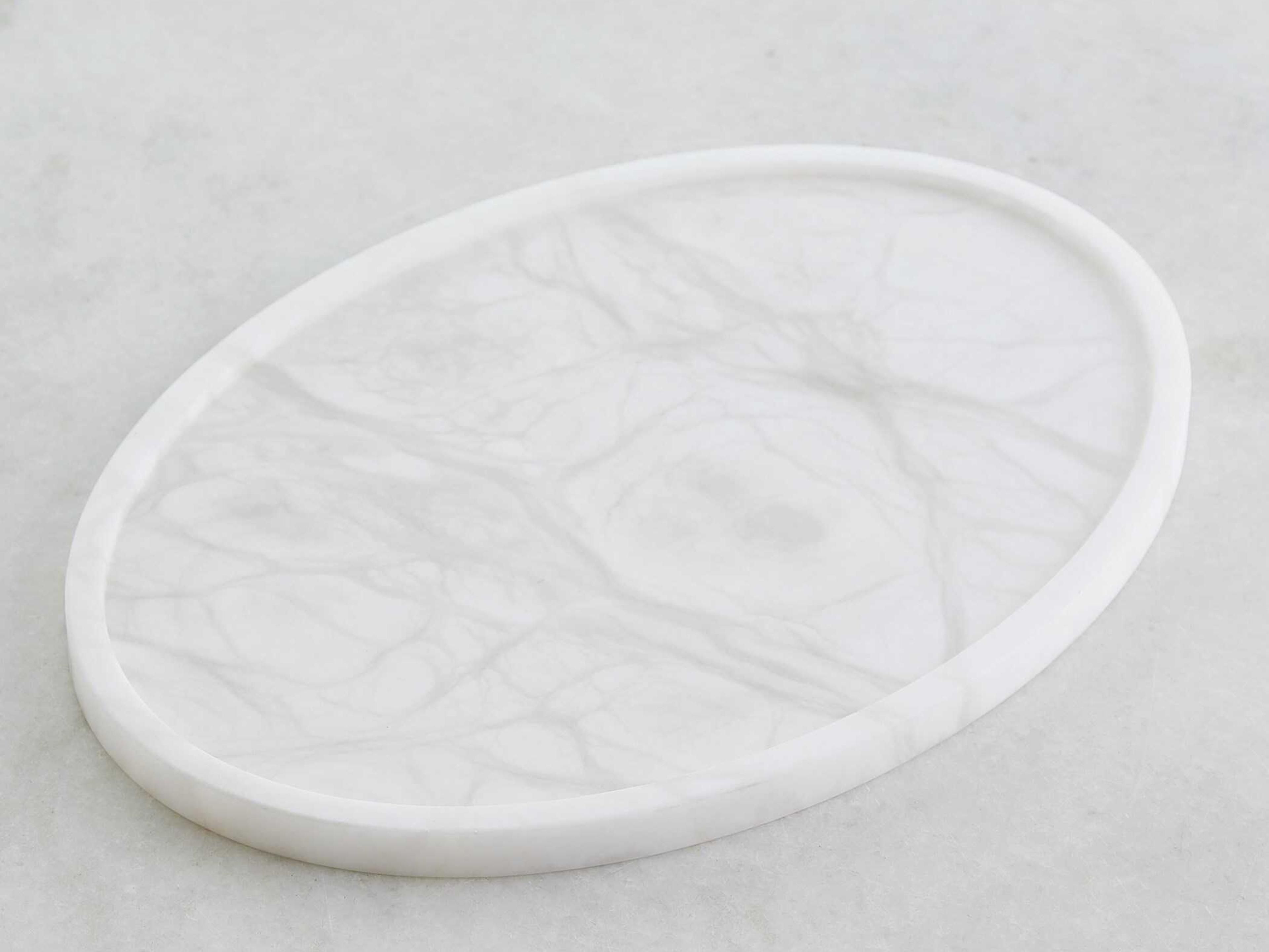Global Views Alabaster Oval Tray