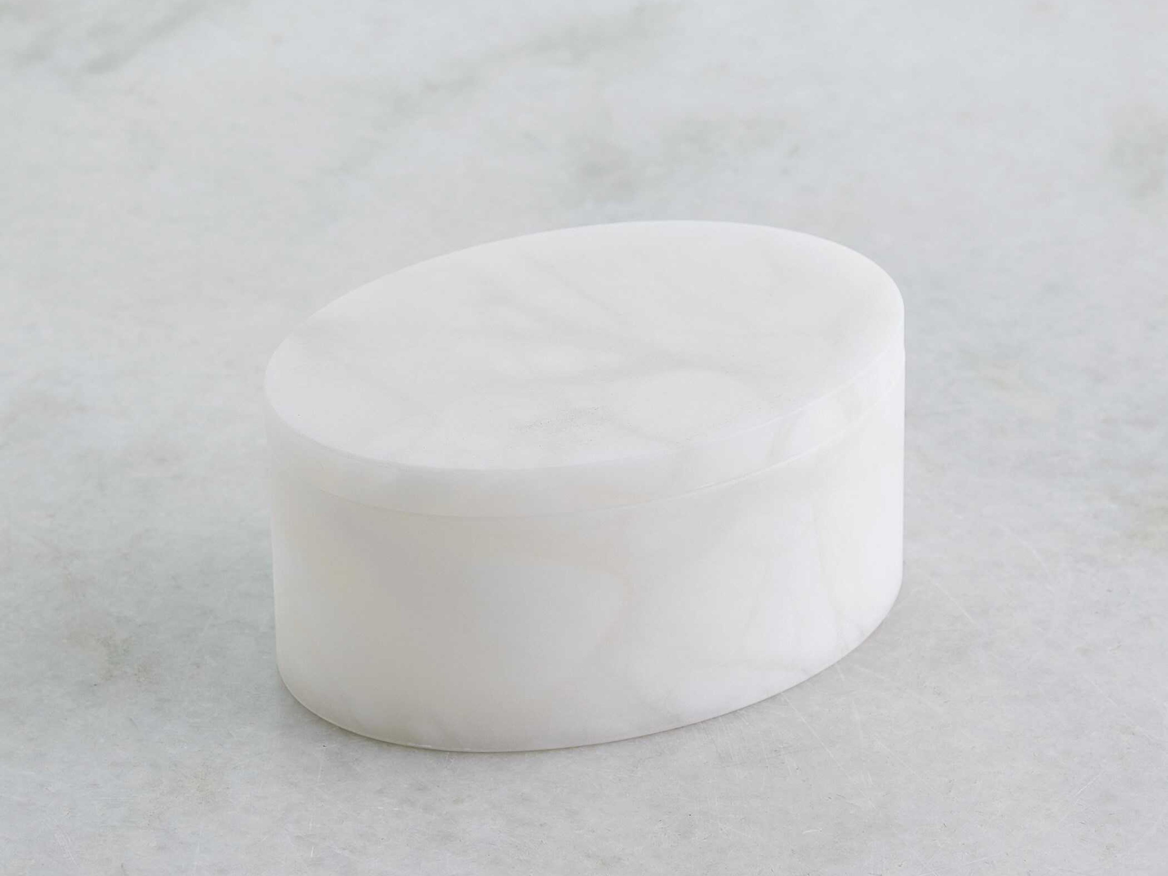 Global Views Alabaster Oval Box