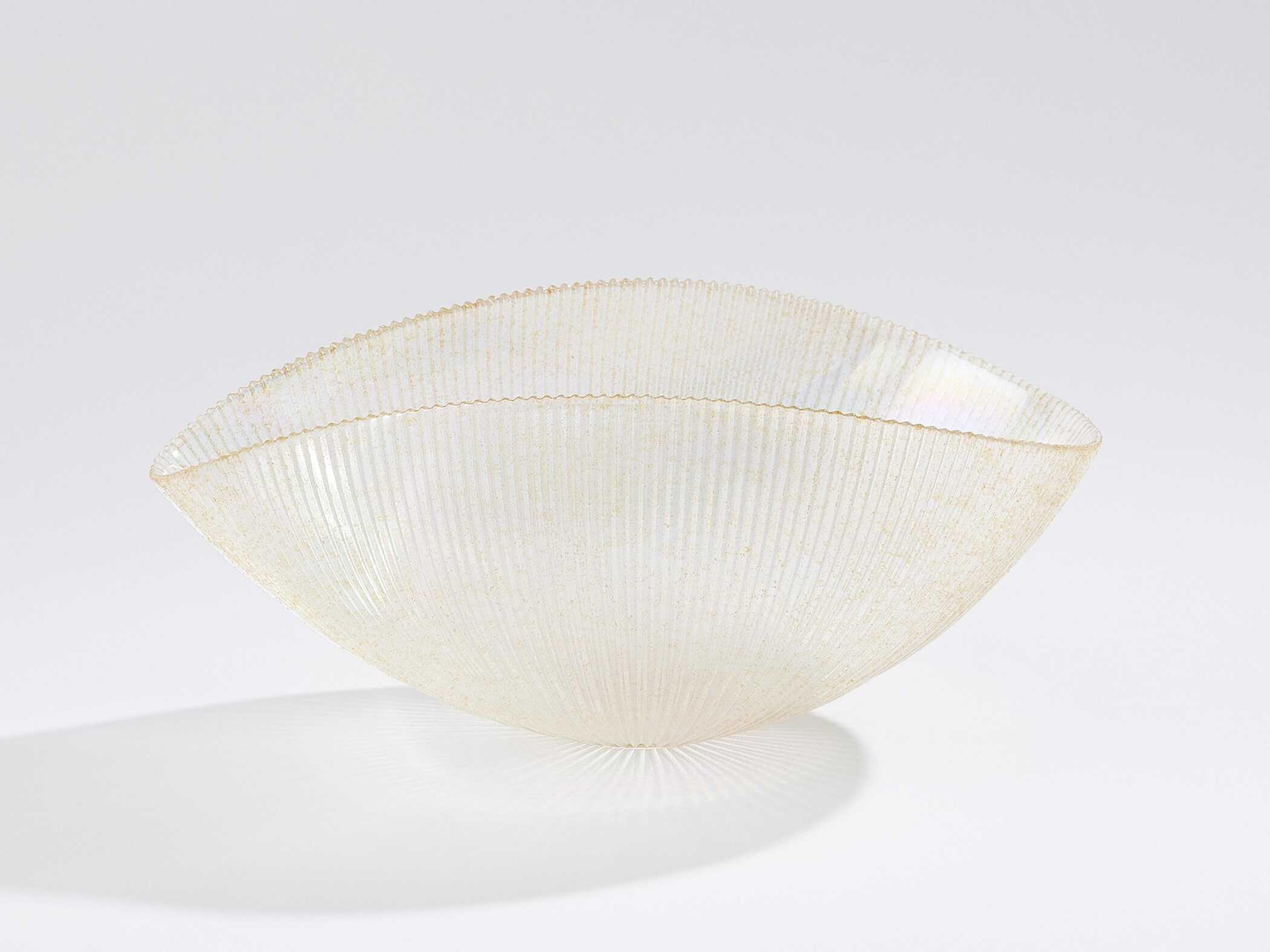 Global Views Gold Pleated Decorative Bowl