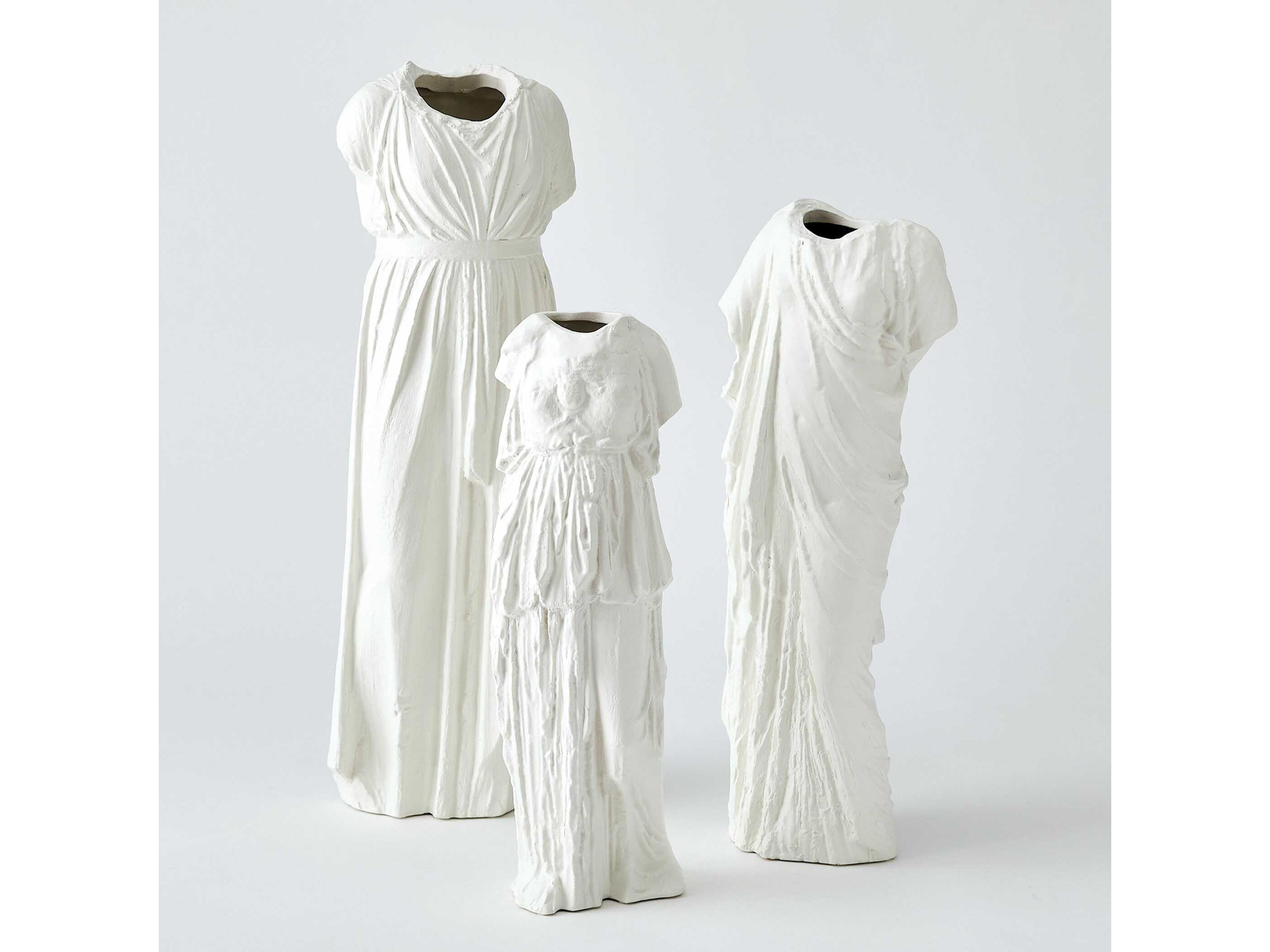 Global Views Greco Matte White Vase