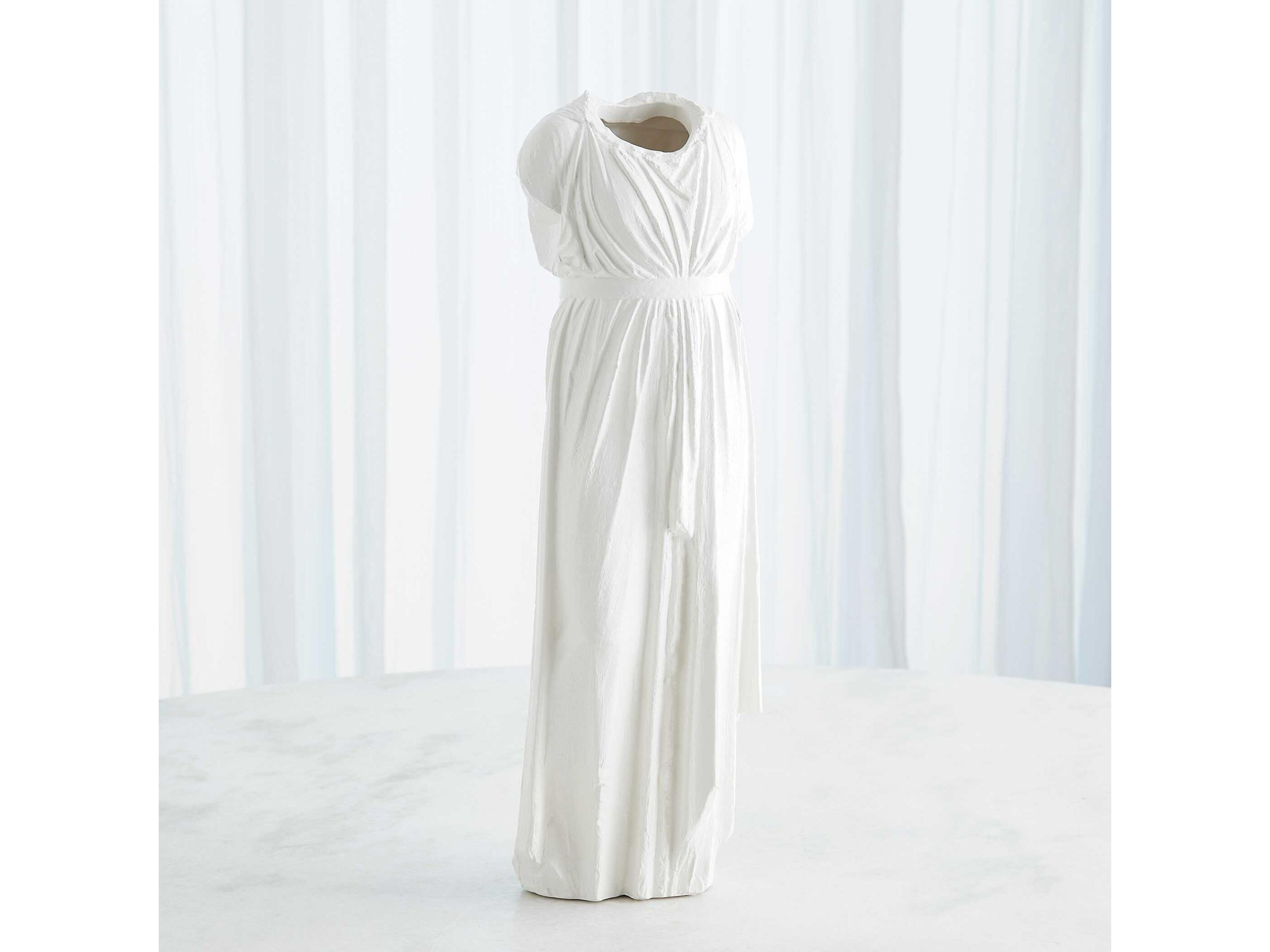 Global Views Greco Matte White Vase