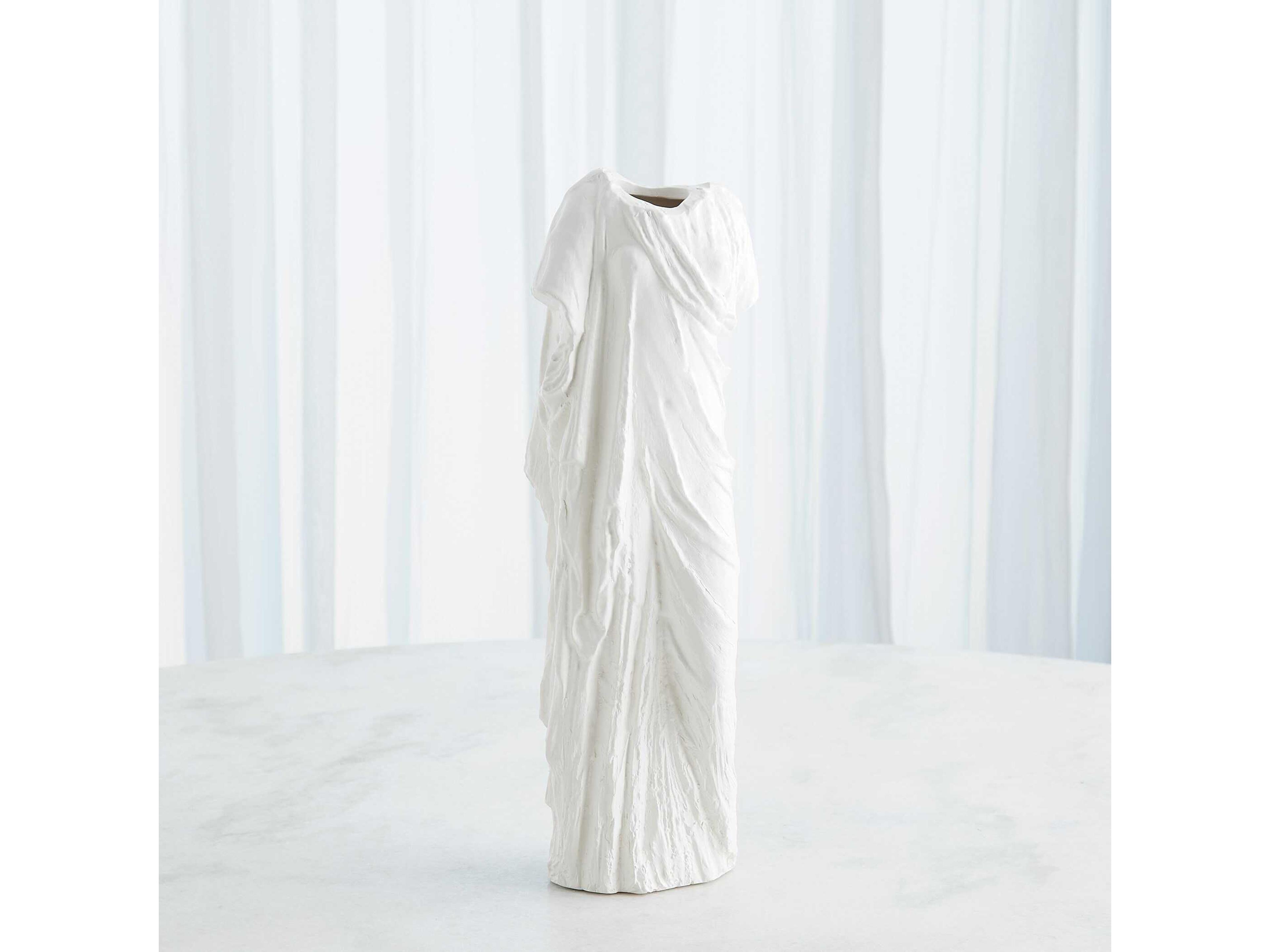 Global Views Greco Matte White Vase