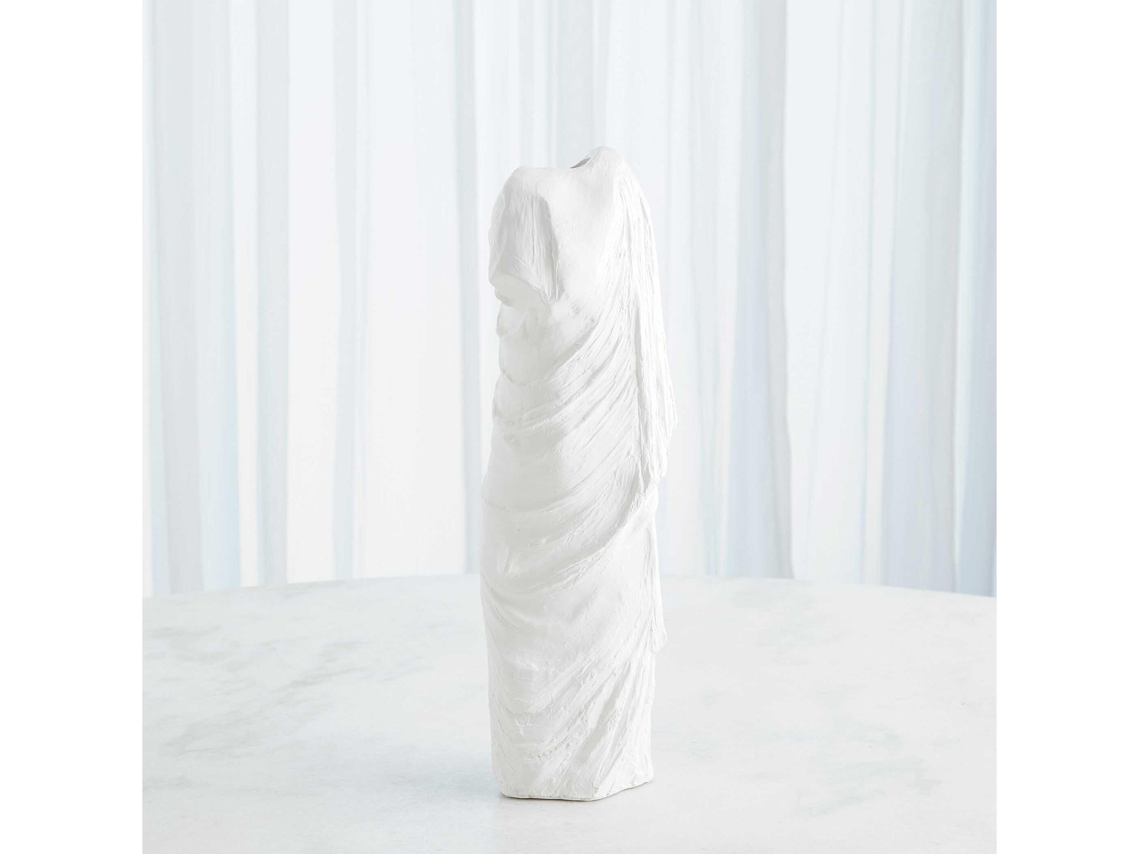 Global Views Greco Matte White Vase