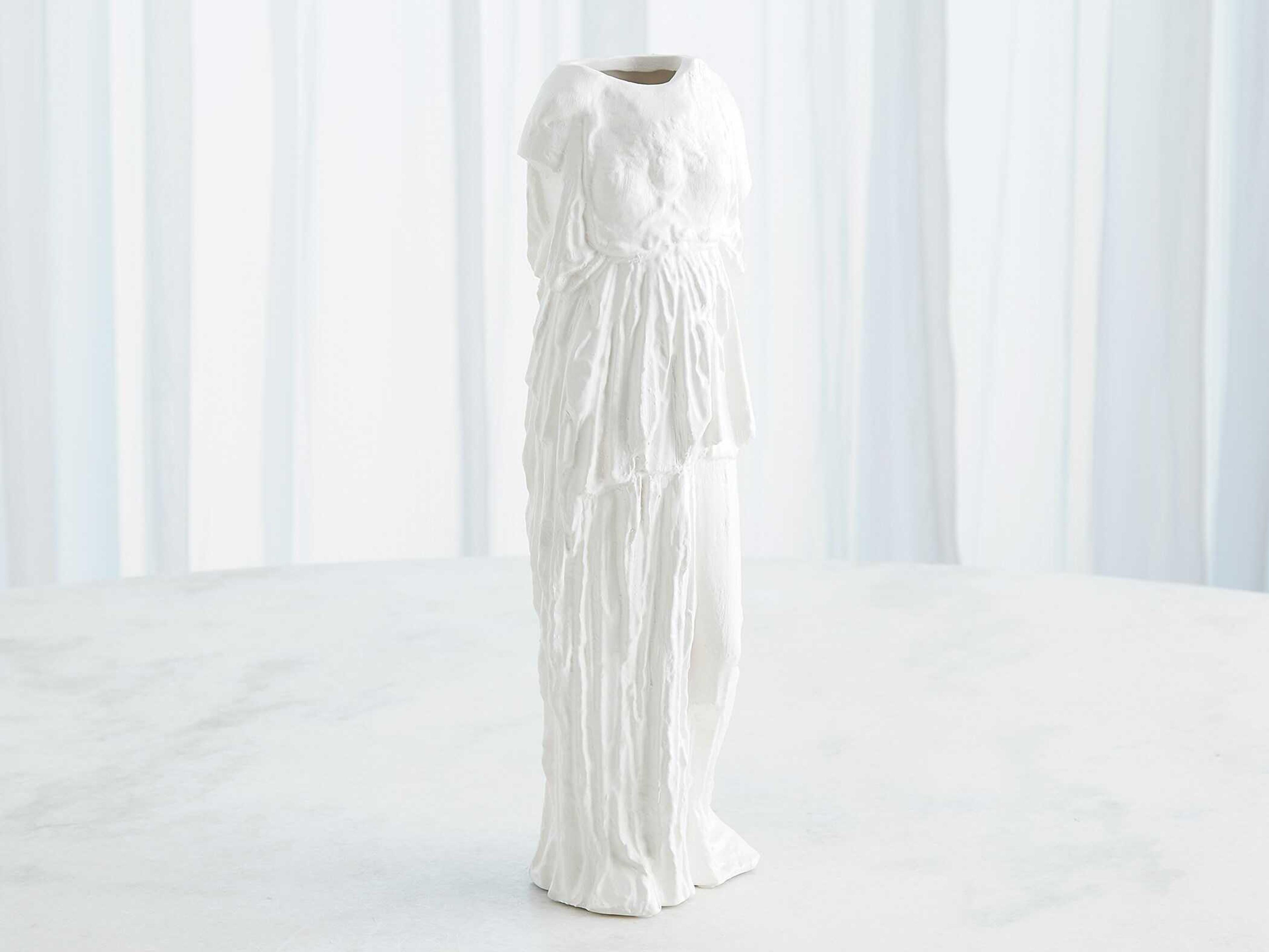 Global Views Greco Matte White Vase