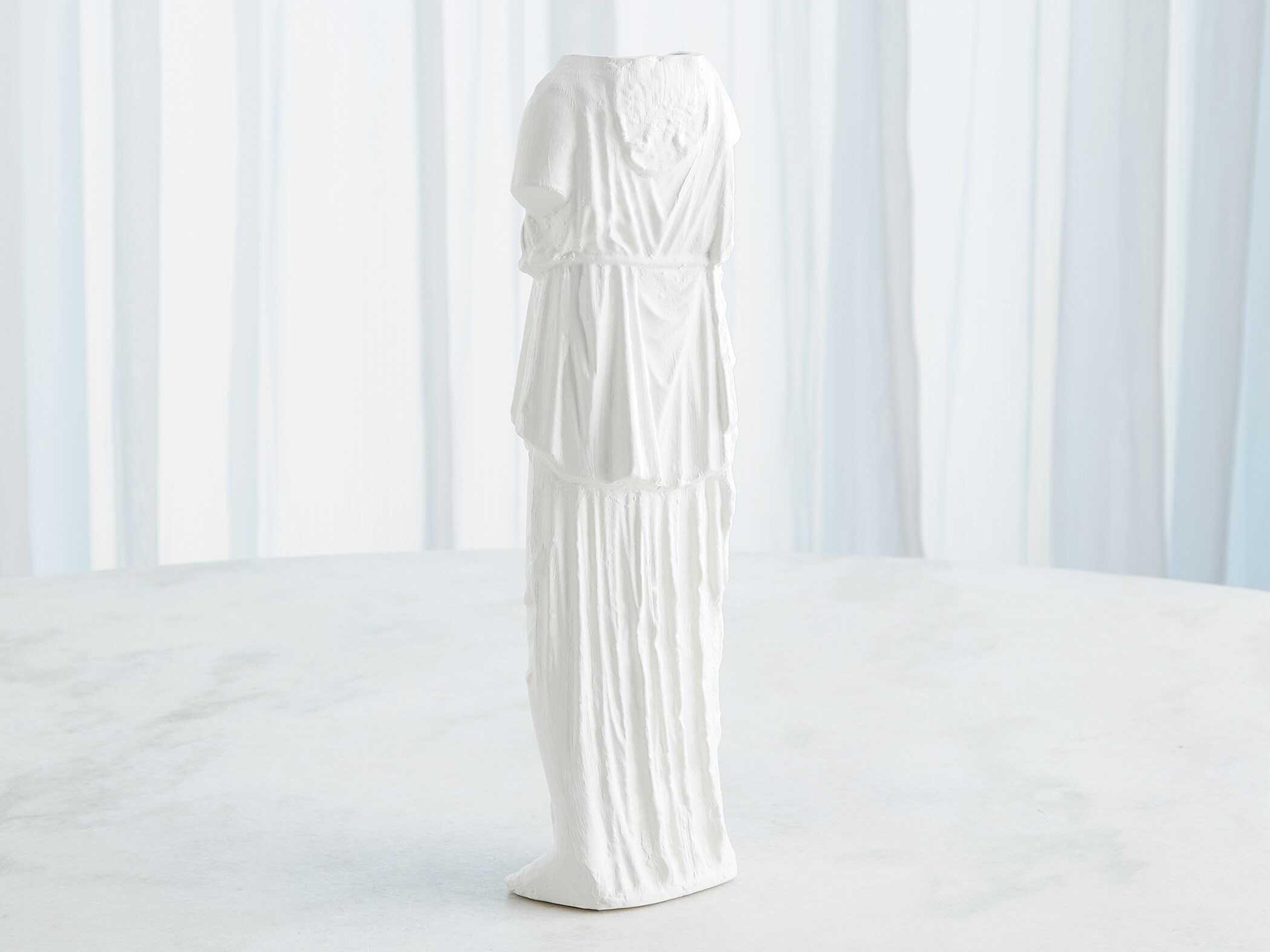 Global Views Greco Matte White Vase