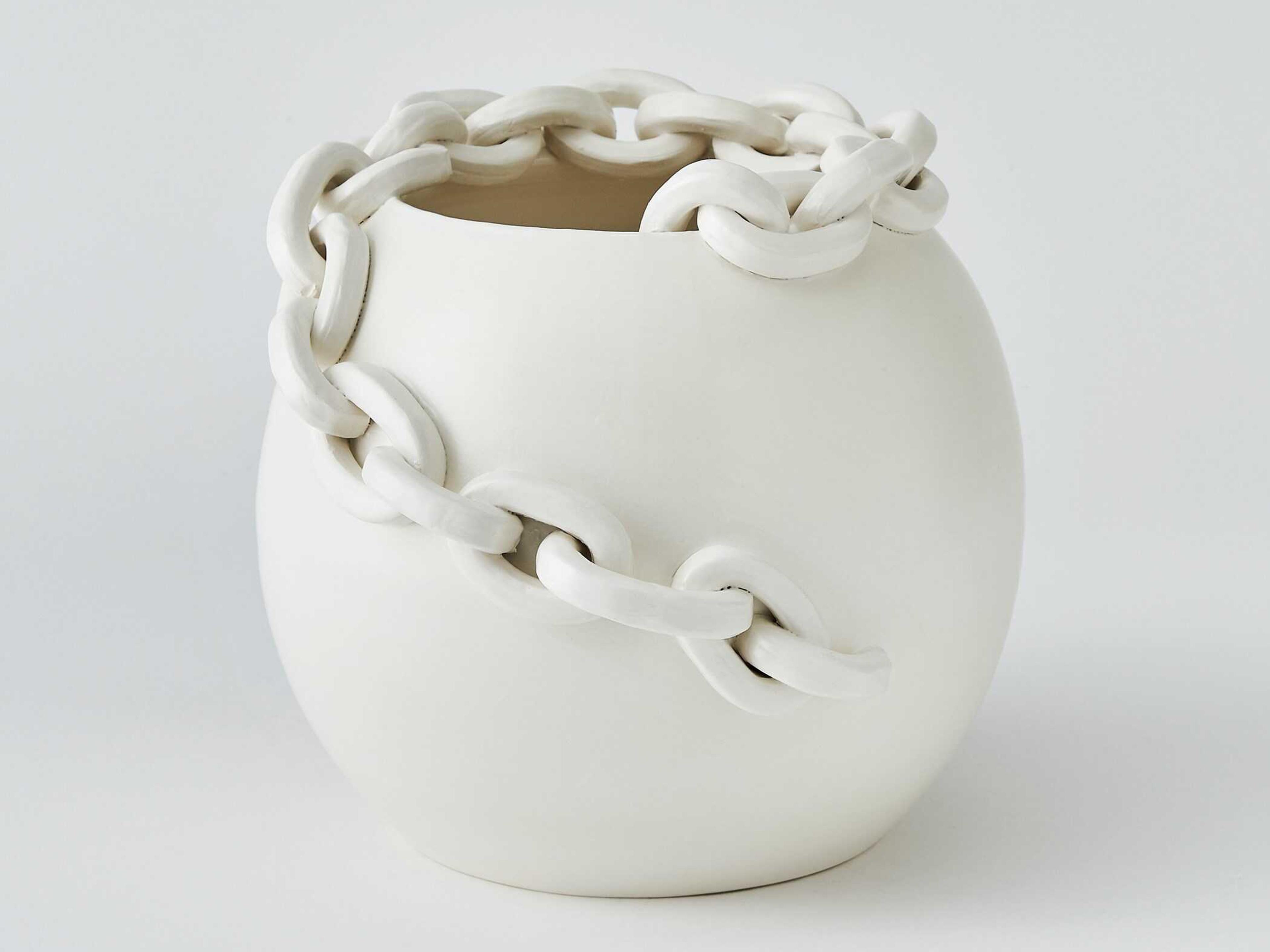 Global Views Catena Matte White Vase