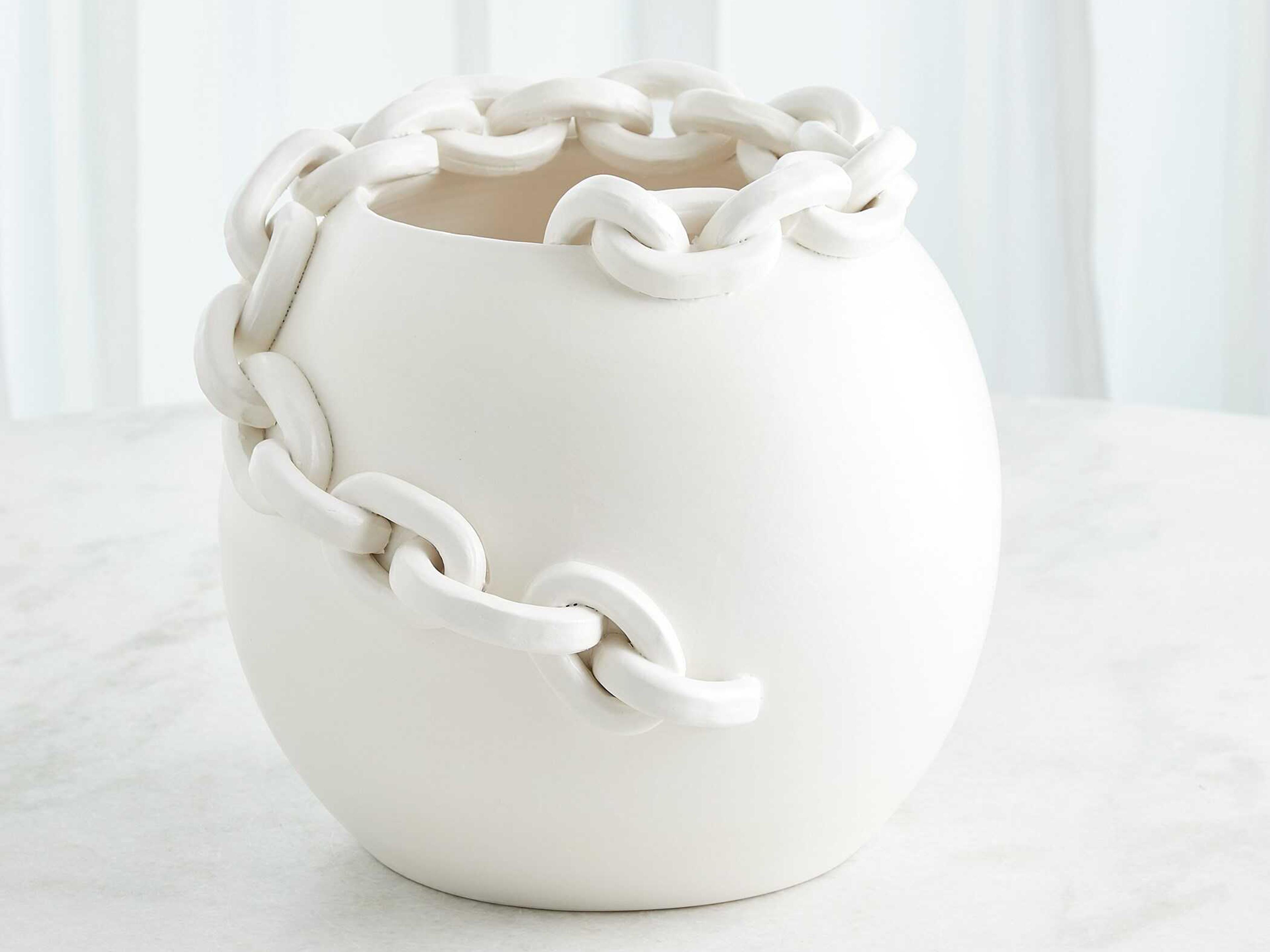 Global Views Catena Matte White Vase