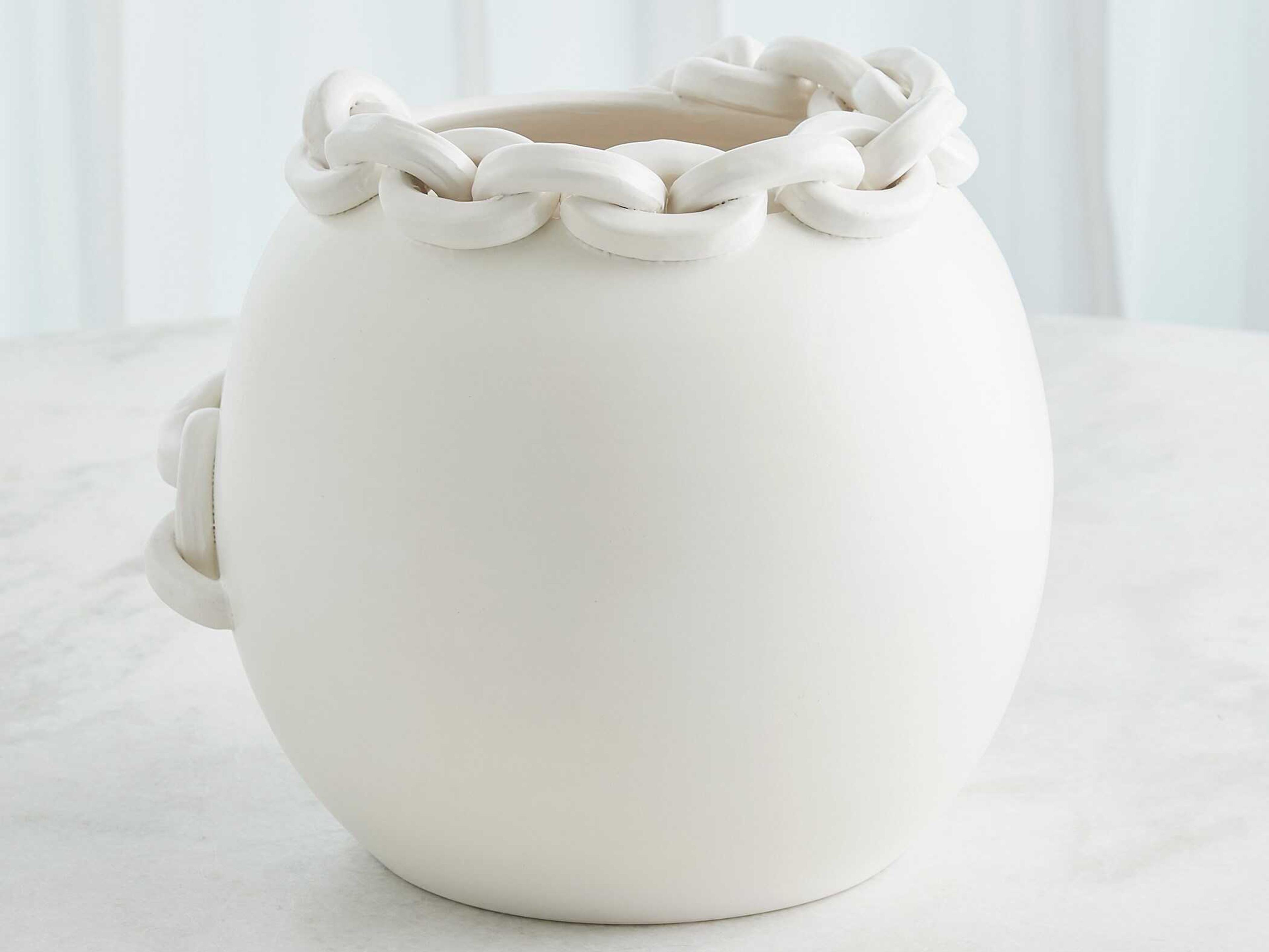 Global Views Catena Matte White Vase