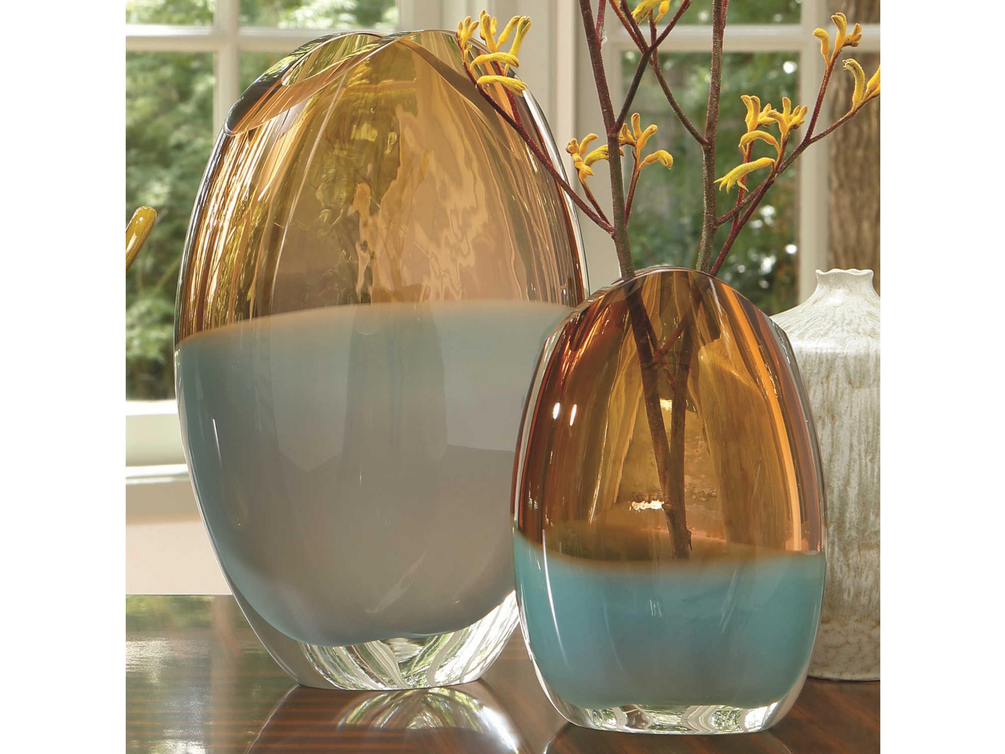 Global Views Pistachio Amber Small Vase