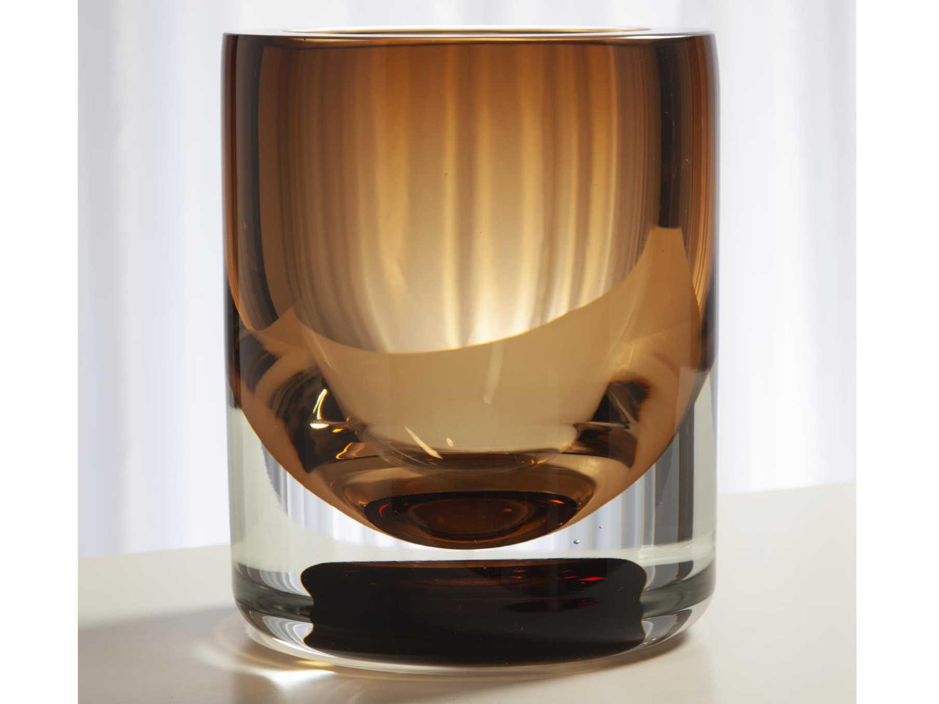Global Views Amber Tobacco Small Vase