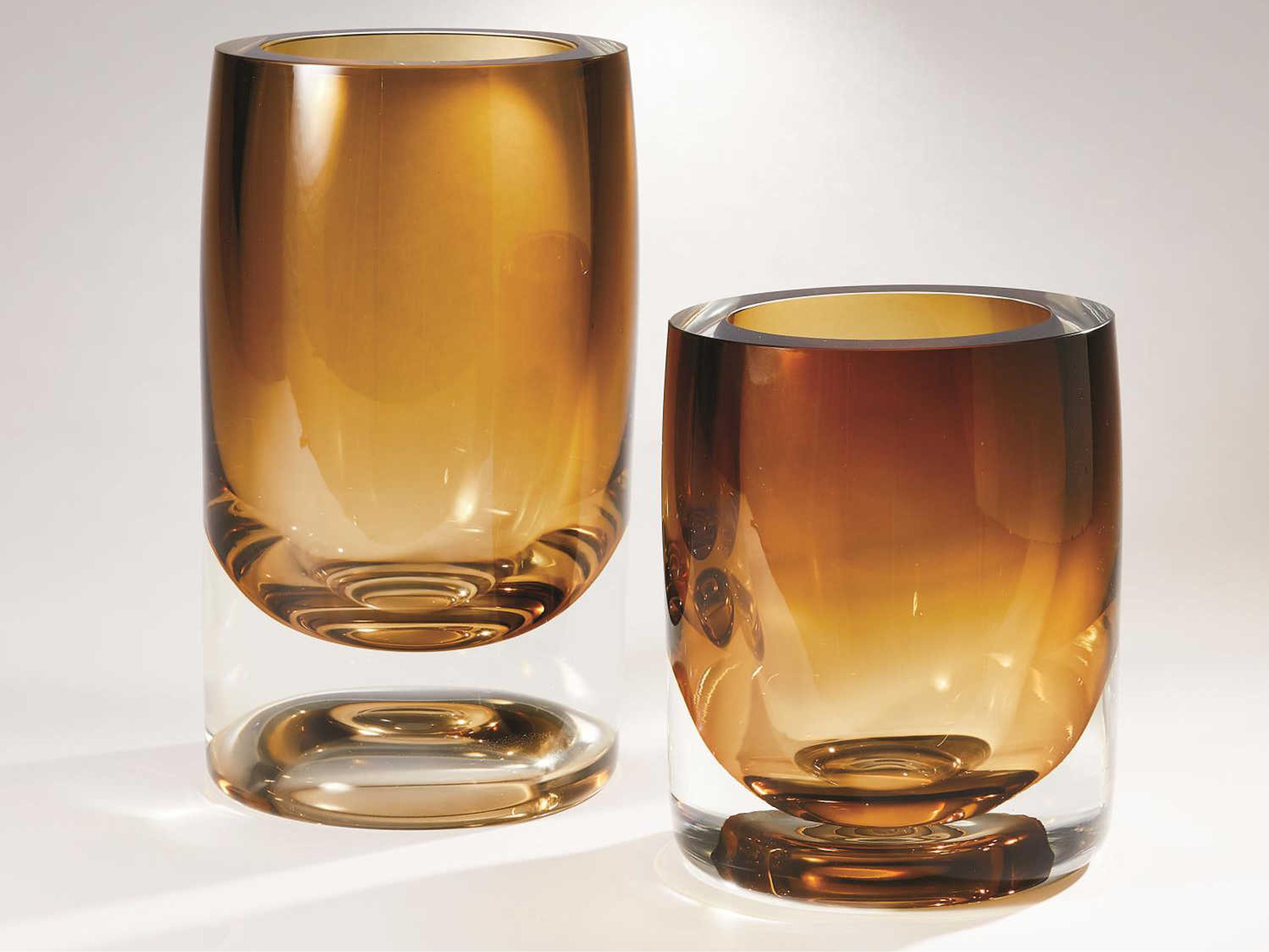 Global Views Amber Tobacco Small Vase