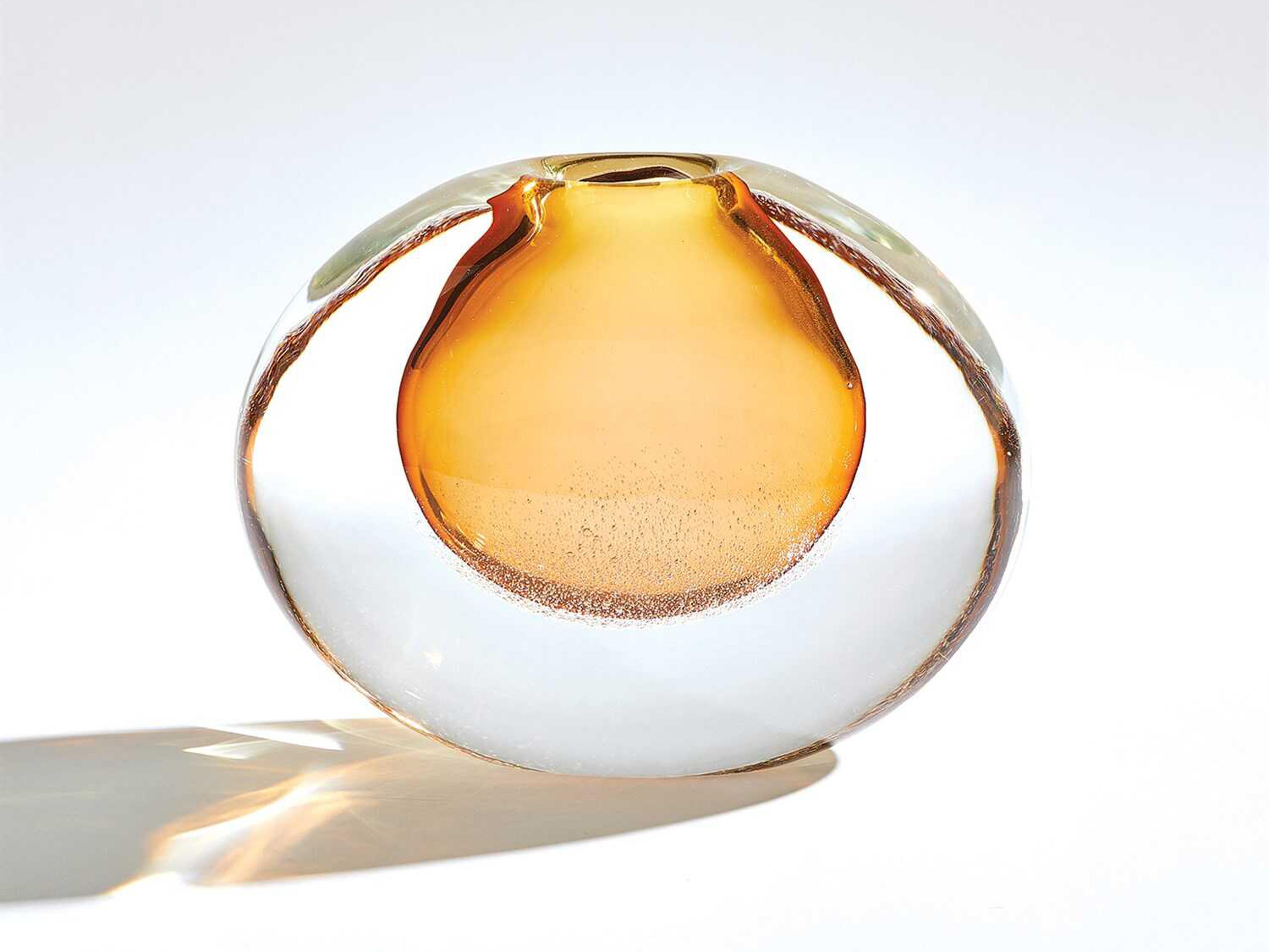 Amber Micro Bubble Vase