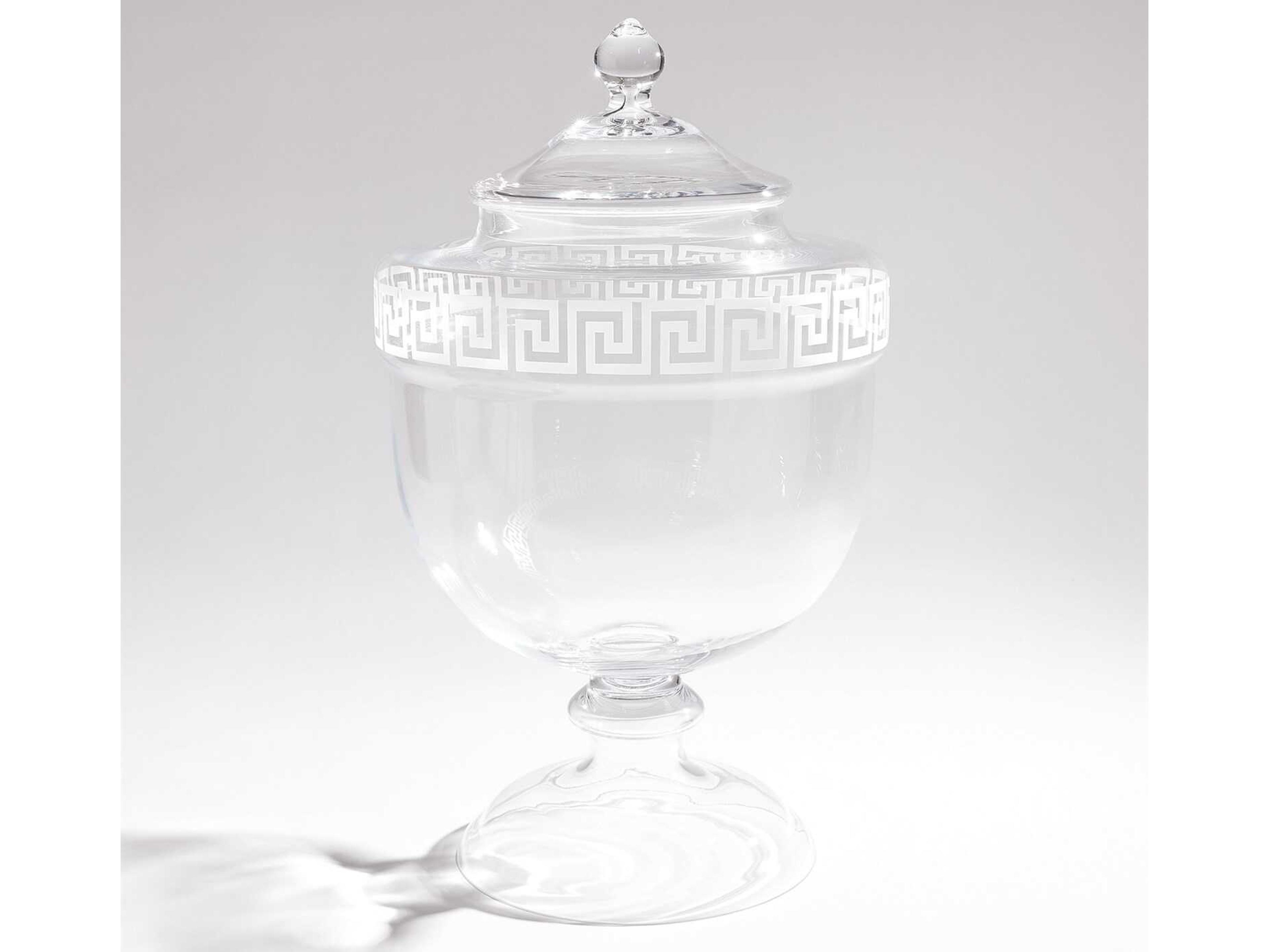 Global Views Greek Key Clear Urn
