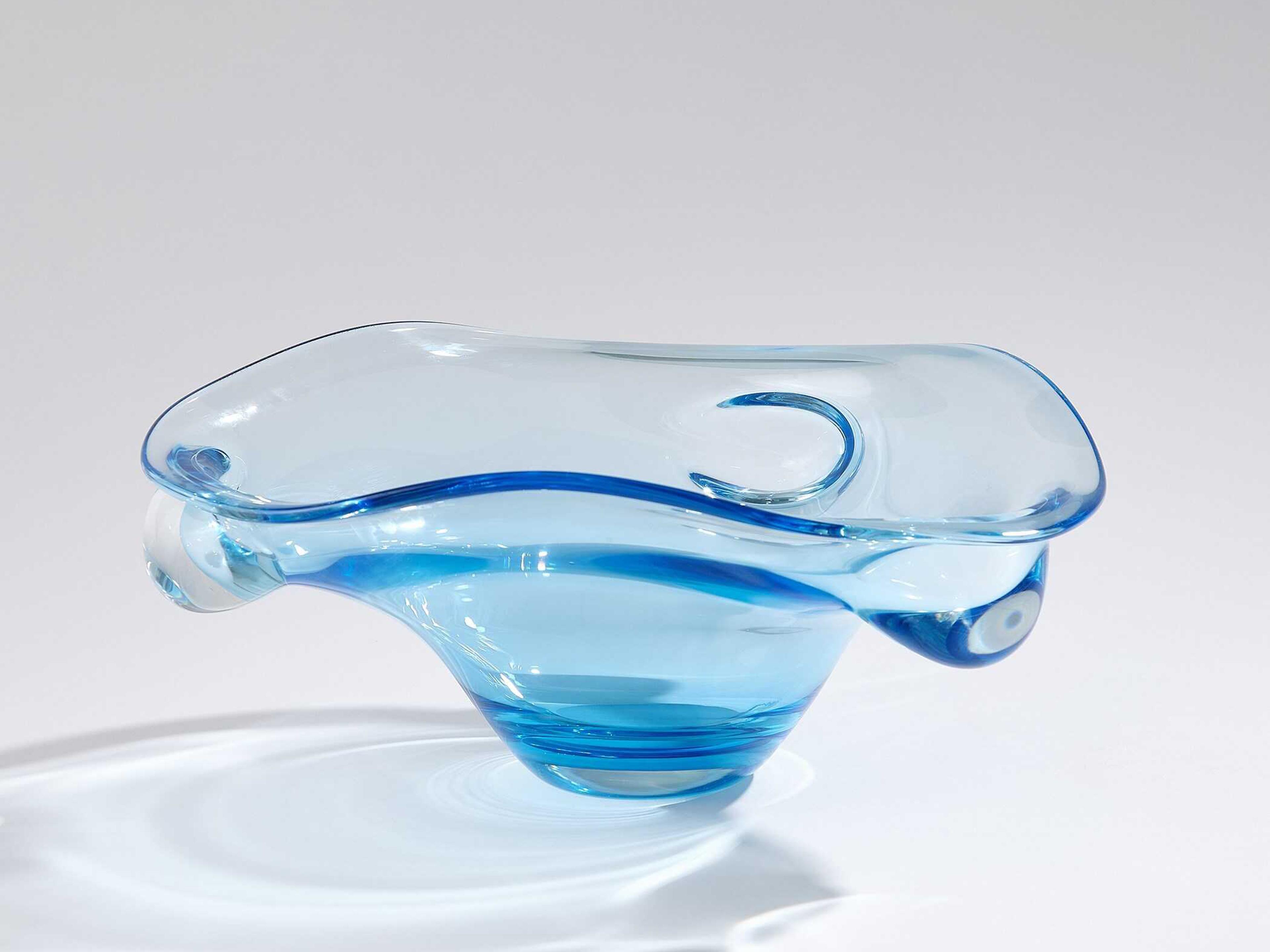 Blue Triple Bubble Decorative Bowl