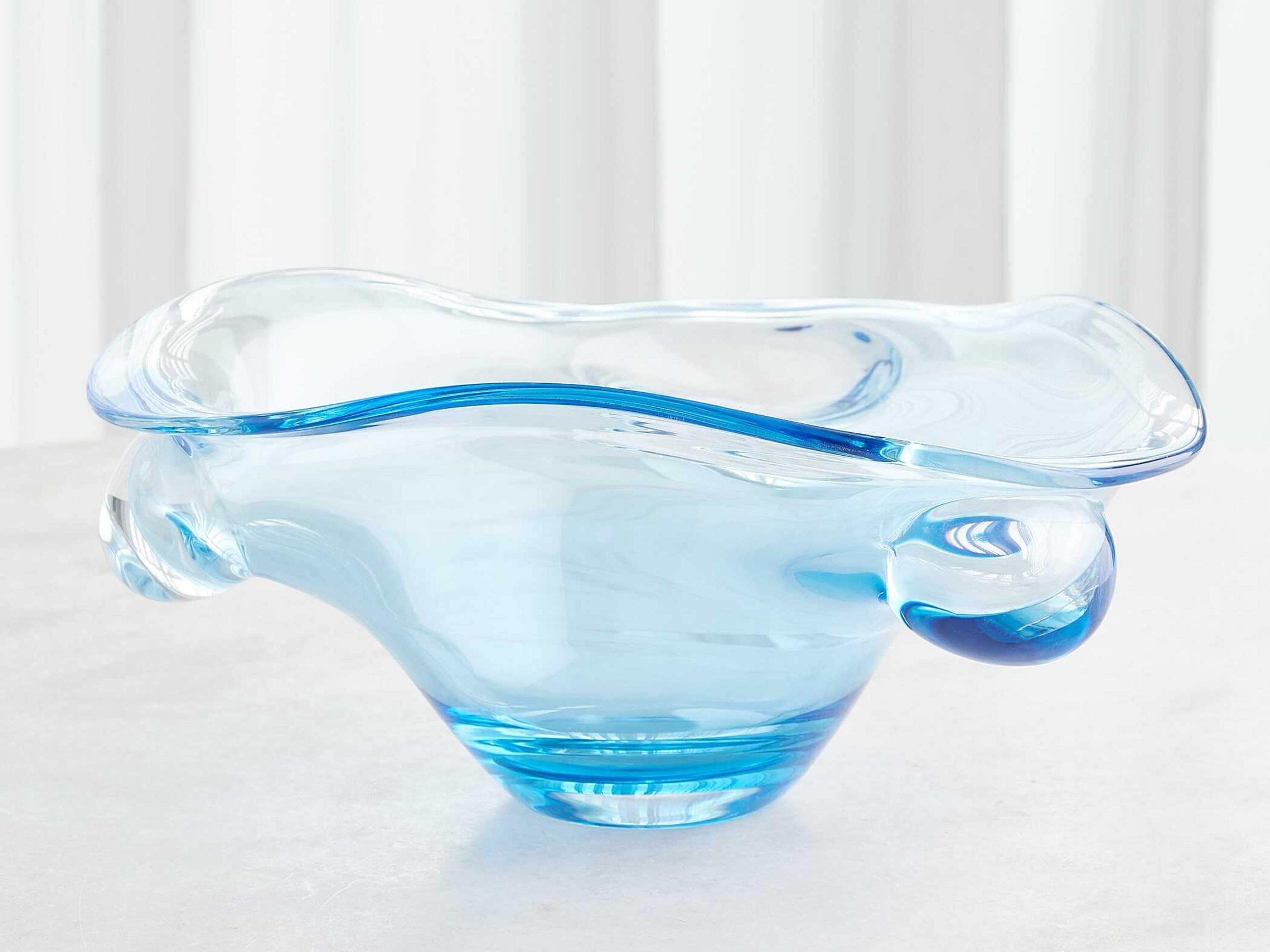 Global Views Blue Triple Bubble Decorative Bowl
